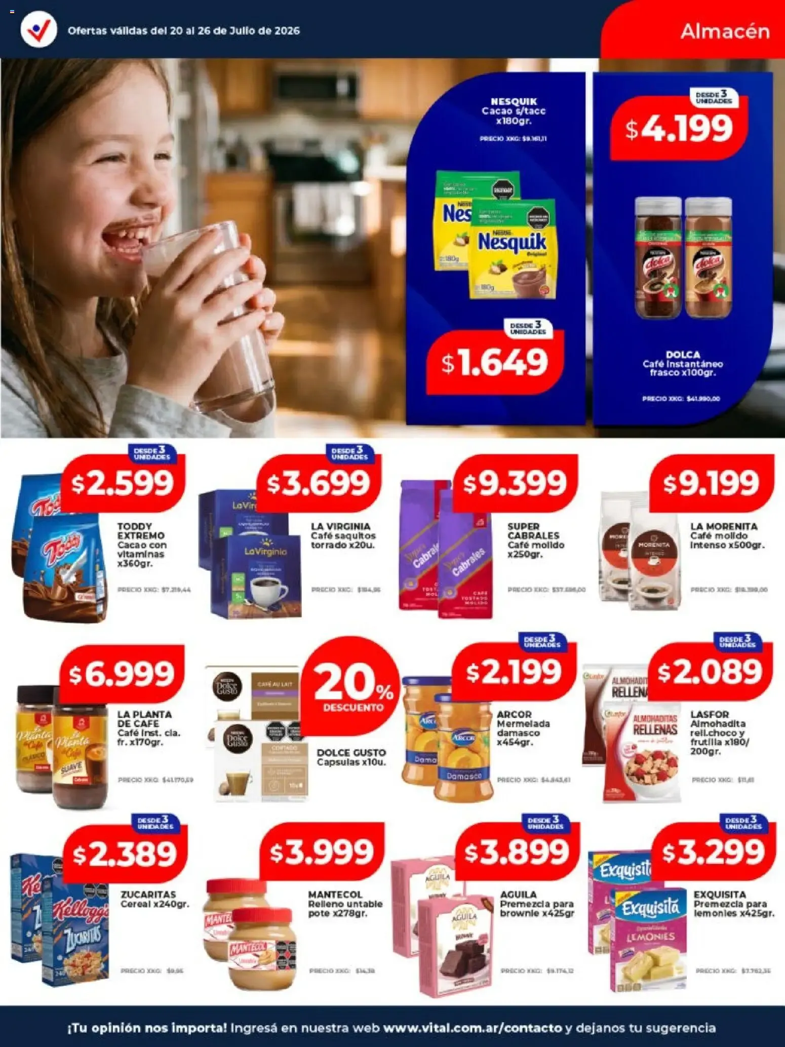 Ofertas de Vital - Ofertas || del 20/07/2026 - 26/07/2026 || Catálogo 20 de julio al 26 de julio 2026 - Página 19 del catálogo