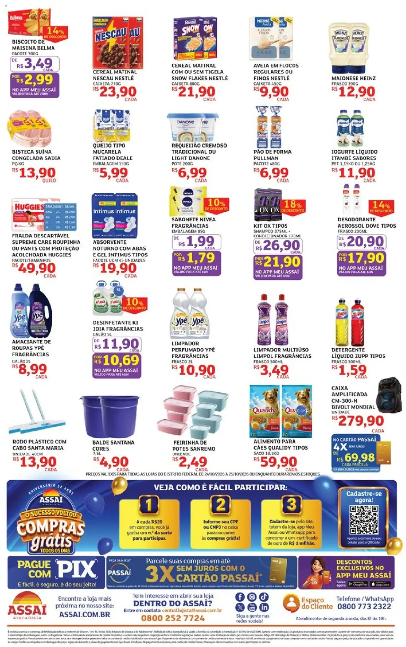 Encarte de Assaí Atacadista: Compras Grátis e 15 Milhões em Prêmios 24 de outubro até 25 de outubro 2026 - Pagina 2