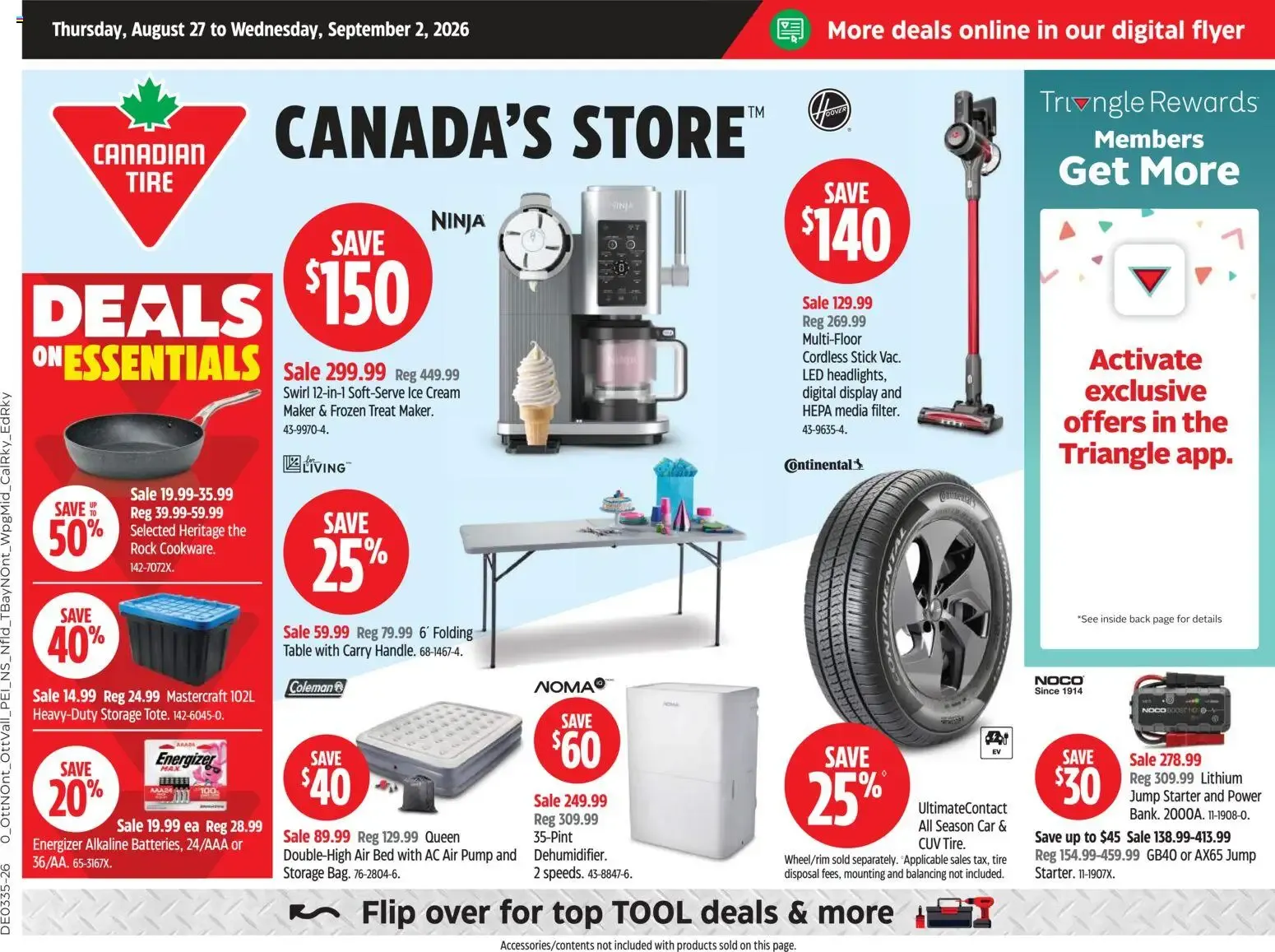 Canadian Tire weekly flyer from Aug 27, 2026 > weekly specials & deals from August 27 to September 2 2026 - flyer page 1