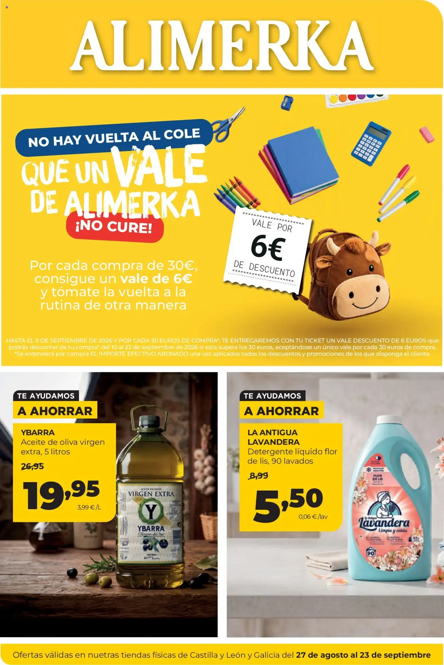 Catálogo de Alimerka folleto Castilla y León del 27/08/2026 | Catálogo 27 de agosto al 23 de septiembre 2026 - Página 1
