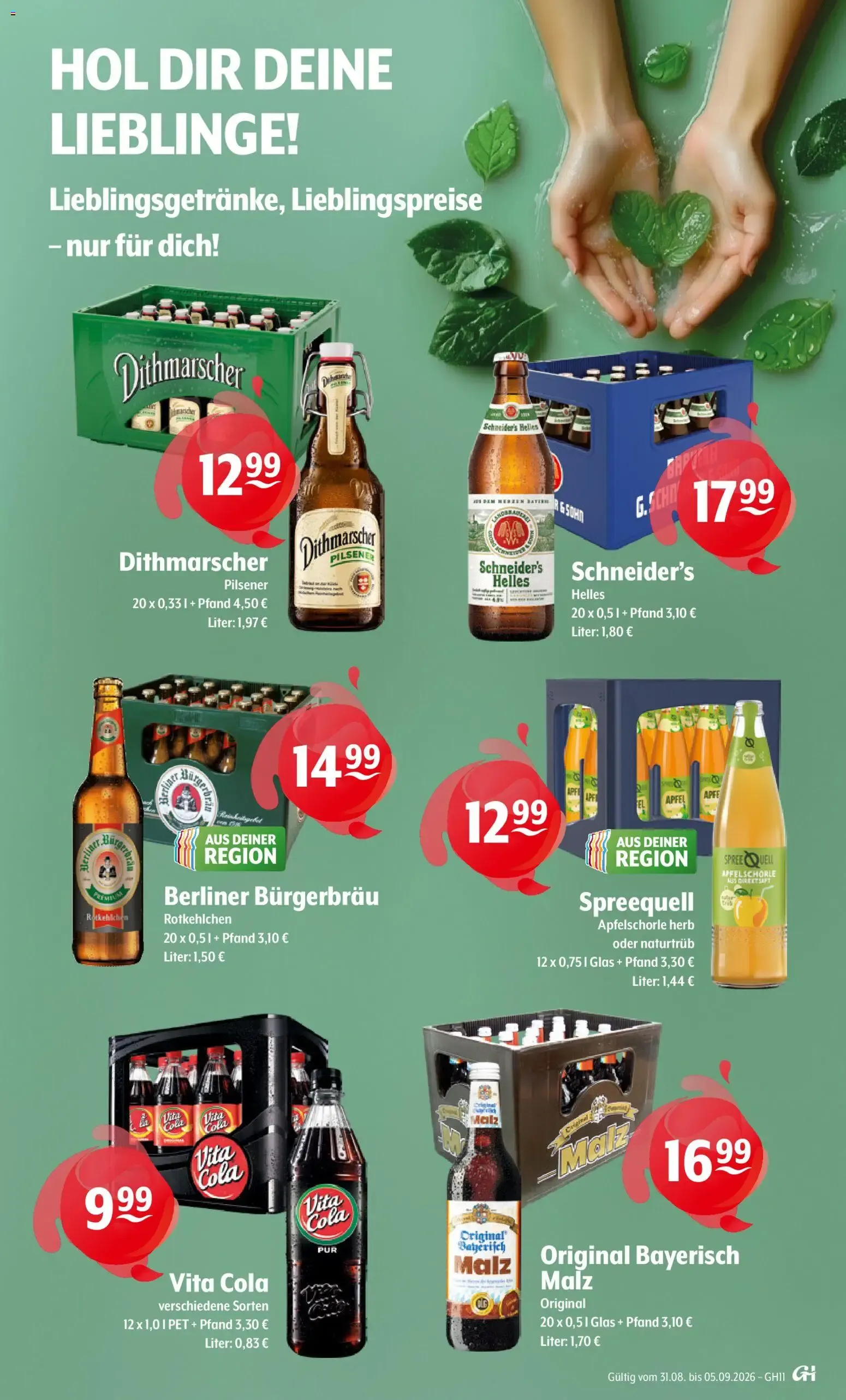 Getränke Hoffmann Prospekt (ab 31.08.2026) zum Blättern von 31. August bis 5. September 2026 - Prospekt seite 9