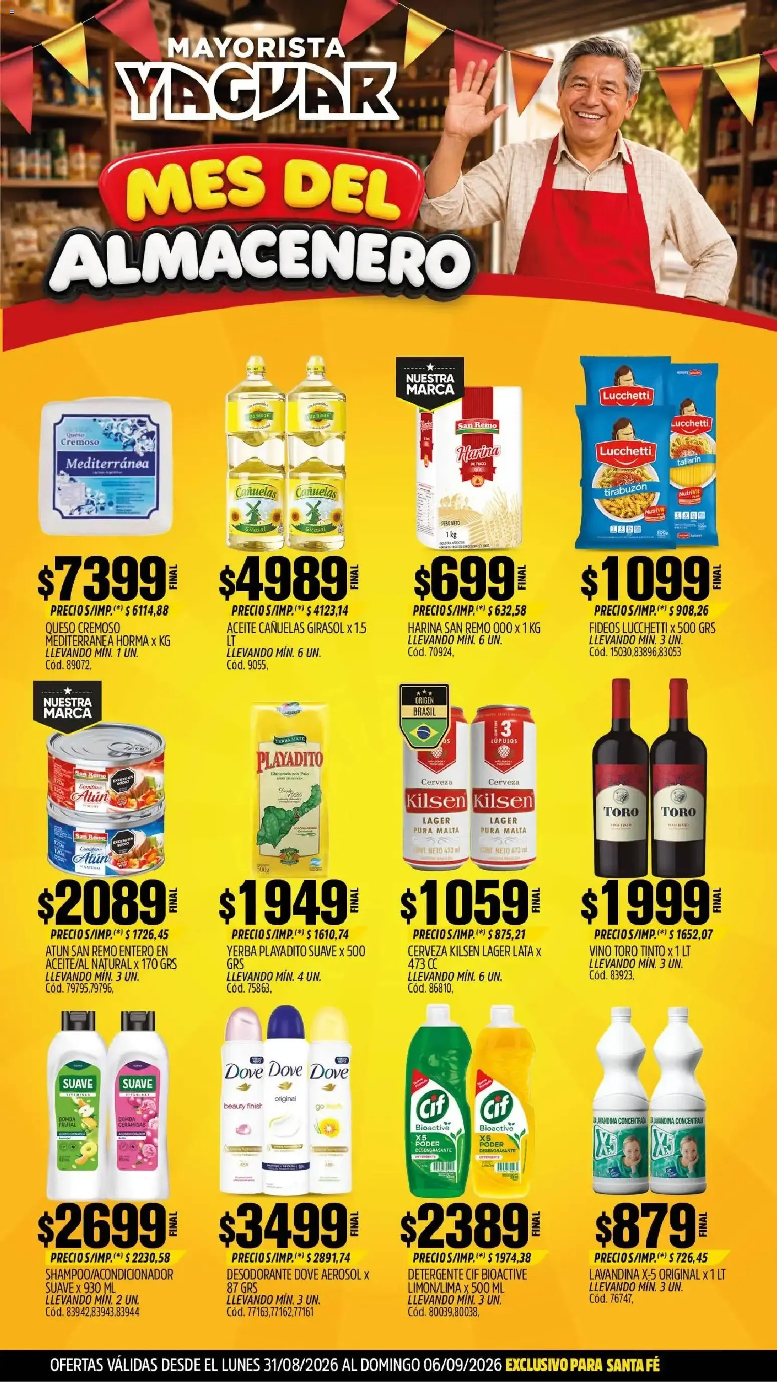 Ofertas de Yaguar - Oferta Semanal Santa Fé del 31/08/2026 - 06/09/2026 31 de agosto al 6 de septiembre 2026 - Página 1 del catálogo