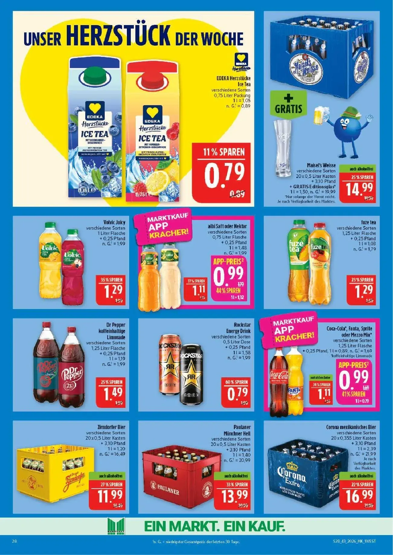 Marktkauf App: Scannen & Clever Sparen von 19. Oktober bis 24. Oktober 2026 - Prospekt seite 28