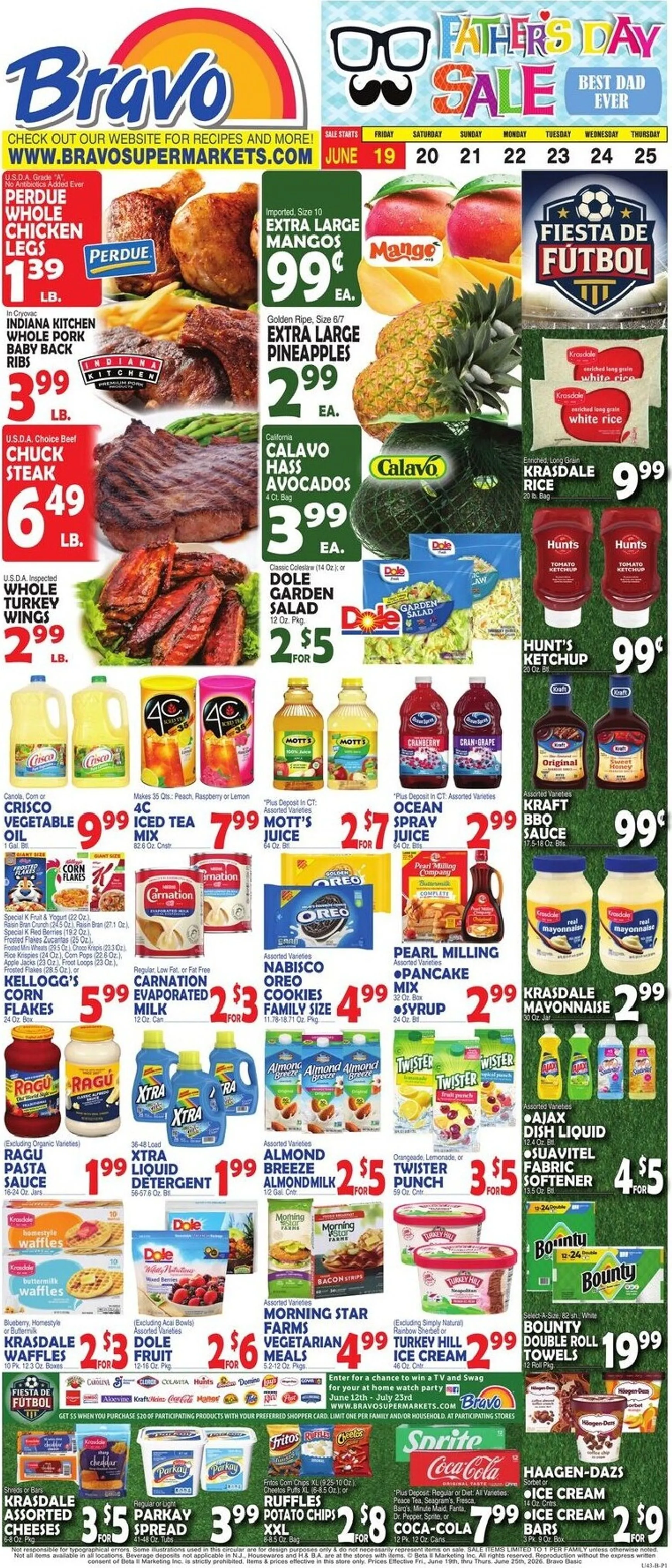 Current Bravo leaflet valid from Friday 06/19/2026 to Thursday 06/25/2026