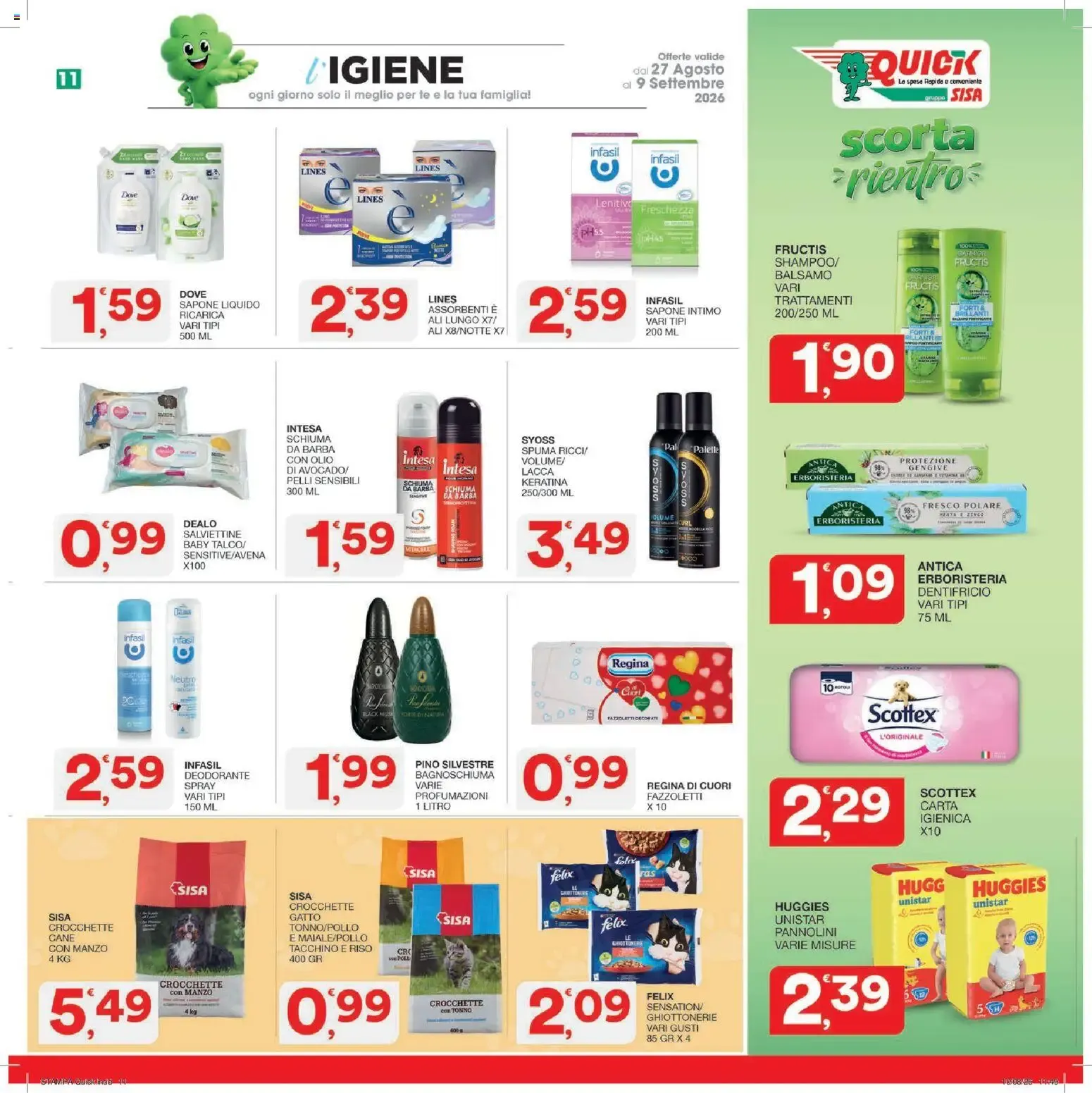 Quick SISA - La spesa Rapida e conveniente da 27 agosto a 9 settembre di 2026 - Pagina del volantino 11