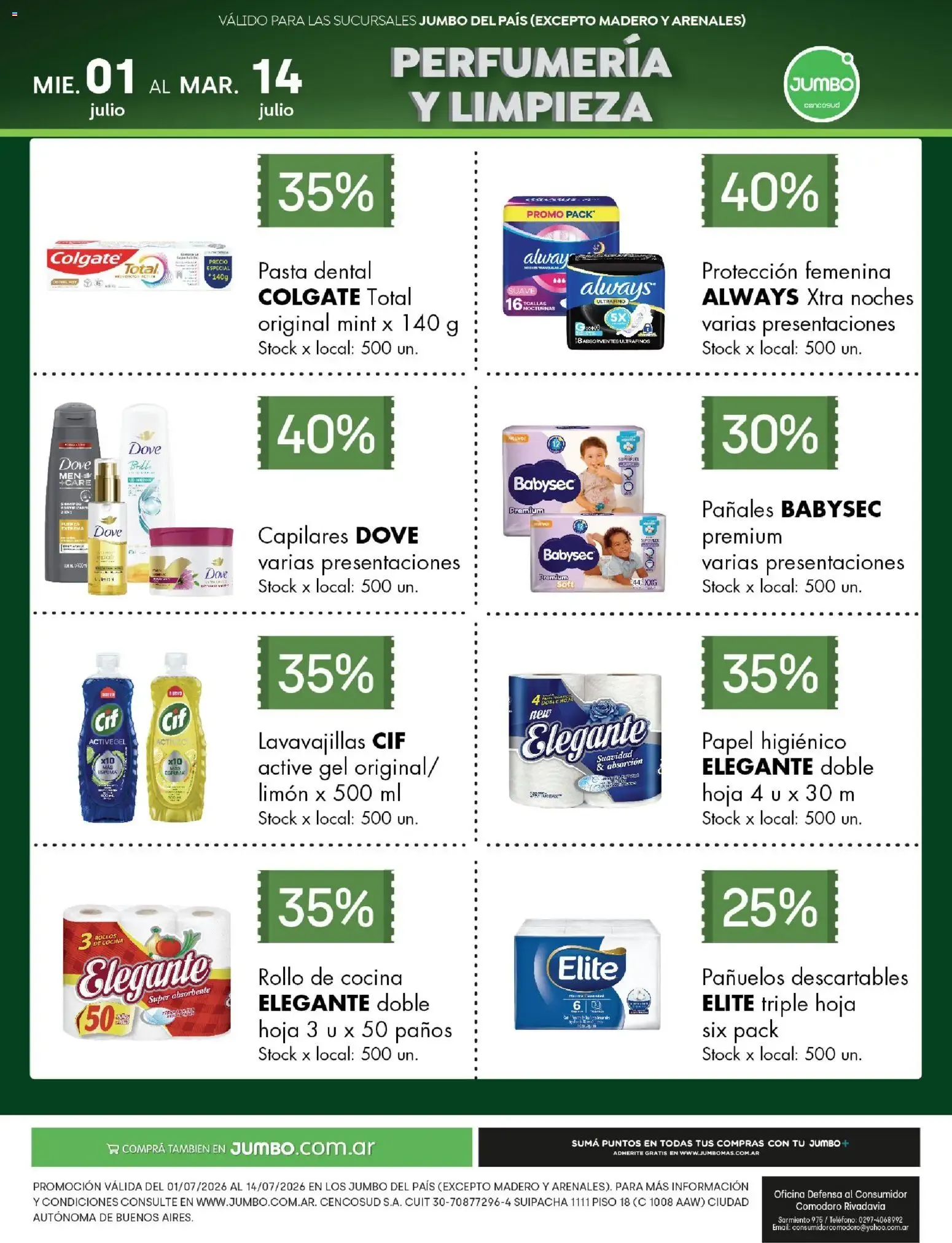 Ofertas de Jumbo - Especial Perfumería y Limpieza del 01/07/2026 - 14/07/2026 1 de julio al 14 de julio 2026 - Página 1 del catálogo