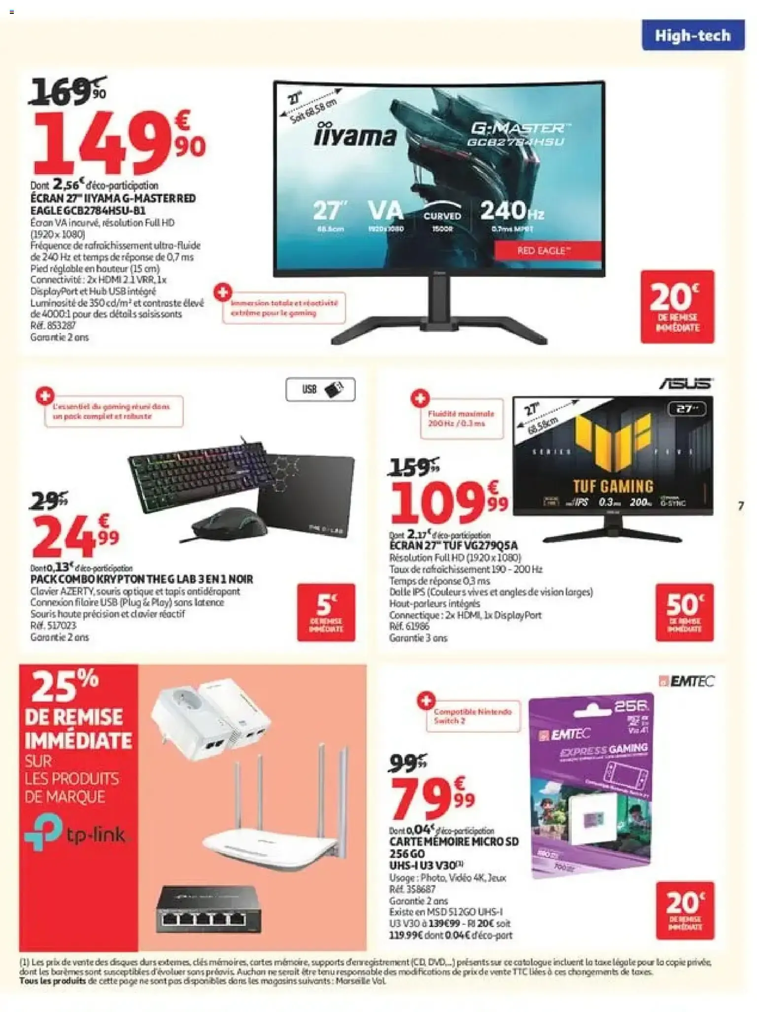 Auchan - Promos rentrée étudiants à partir du 18/08/2026 - promo en ligne du 18 août au 6 septembre 2026 - Catalogue page 7