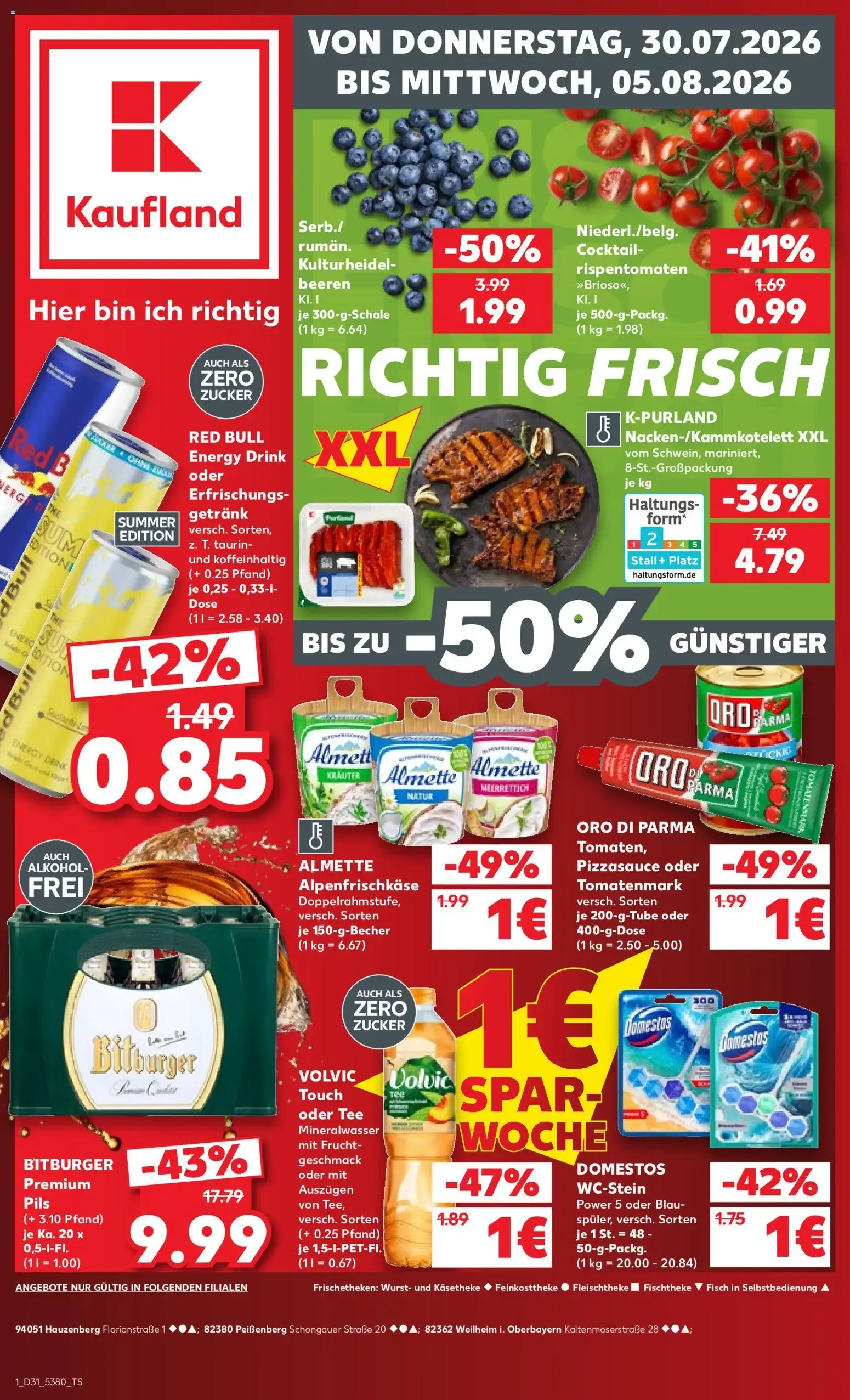 Prospekt Kaufland ab 30.07.2026 » Angebote Online zum Blättern von 30. Juli bis 5. August 2026 - Prospekt seite 1
