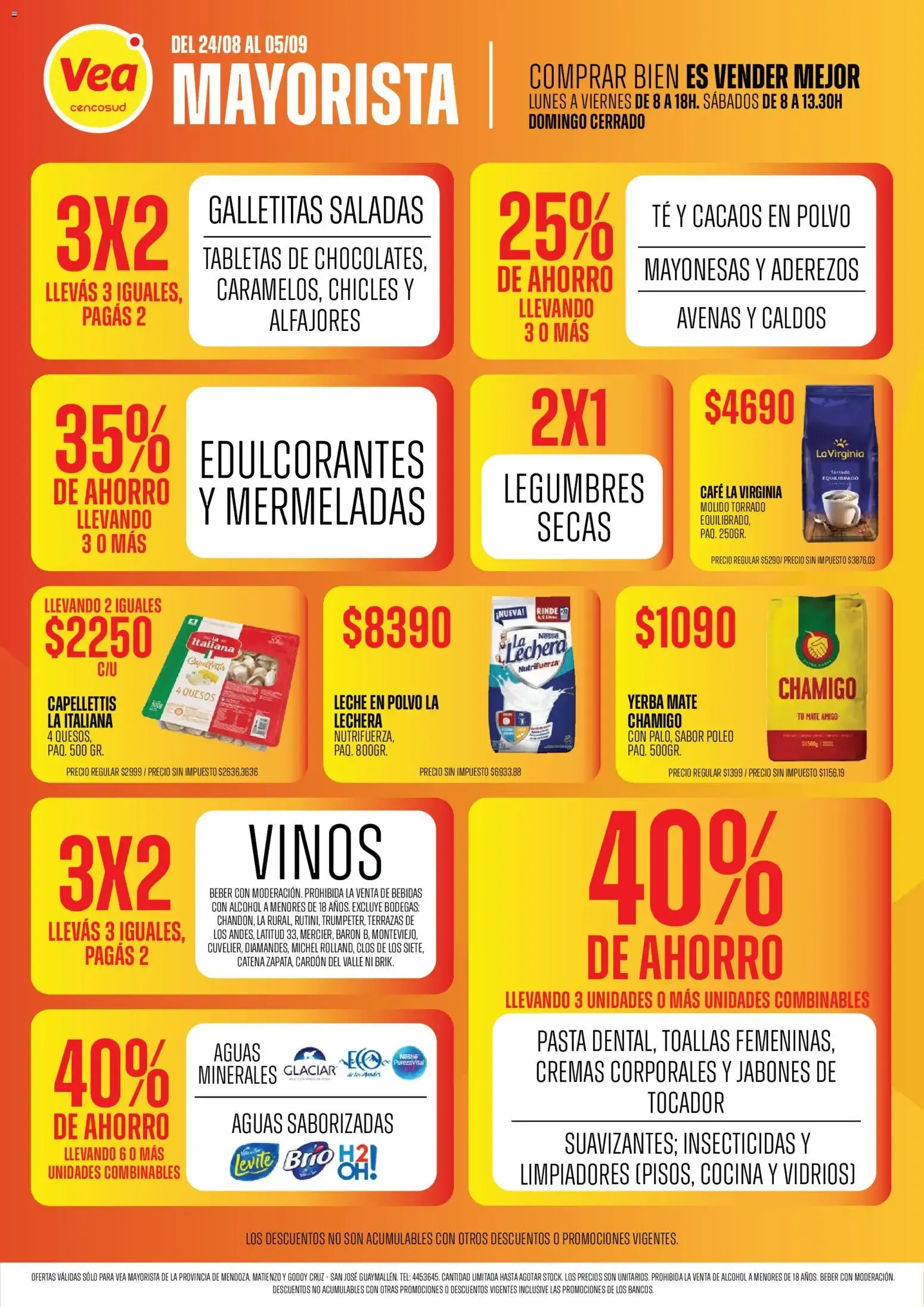 Ofertas de Vea - Vea Mayorista Mendoza del 24/08/2026 - 05/09/2026 24 de agosto al 5 de septiembre 2026 - Página 1 del catálogo