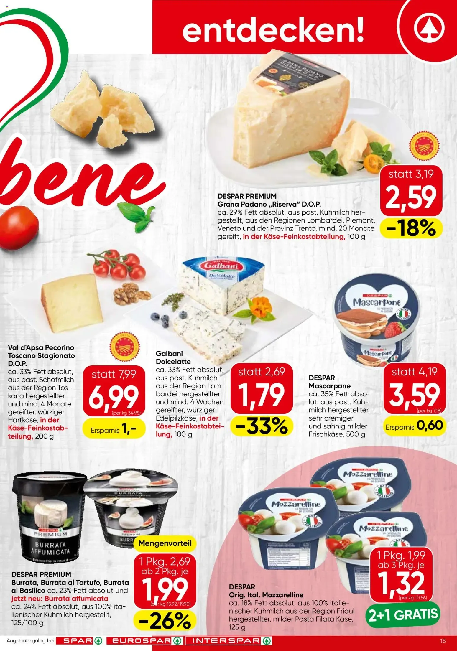 SPAR EUROSPAR INTERSPAR - SPAR - Angebote von 1. Juli bis 15. Juli 2026 - Flugblätt seite 15