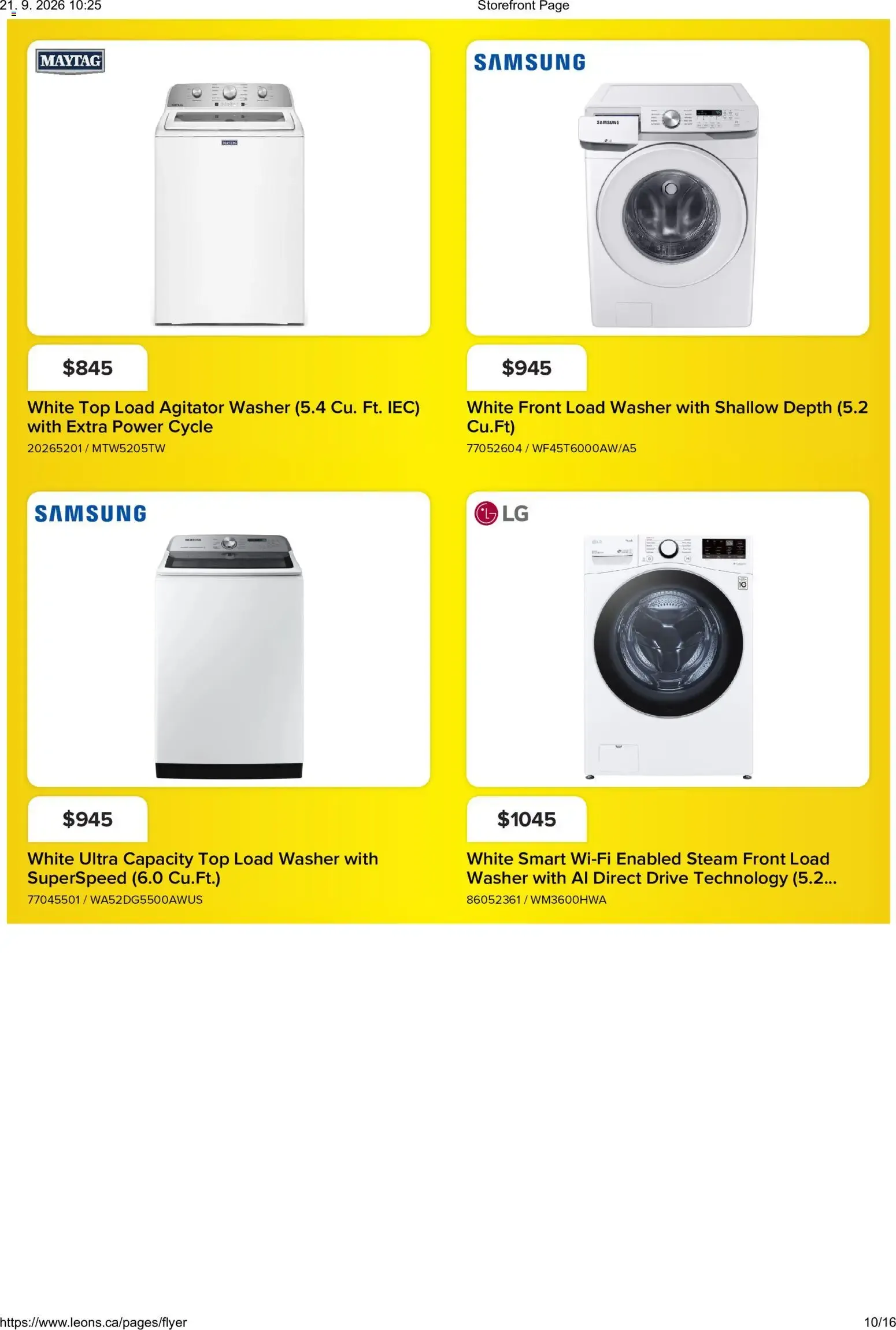 Leon's - Best Brands For Less! Appliances from September 17 to September 23 2026 - flyer page 10