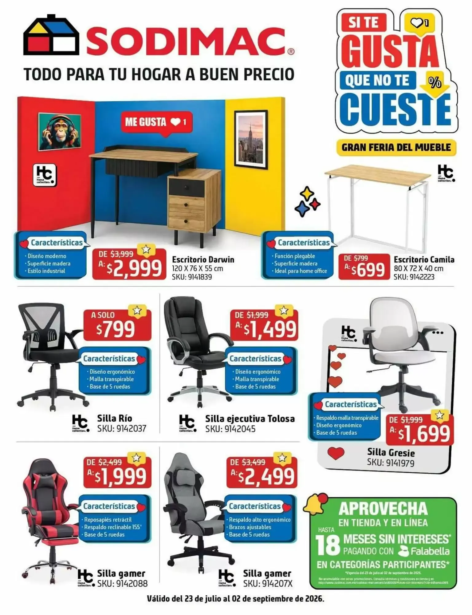 Catálogo de Sodimac: Gran Feria del Mueble 23 de julio al 2 de septiembre 2026 - Pagina 1