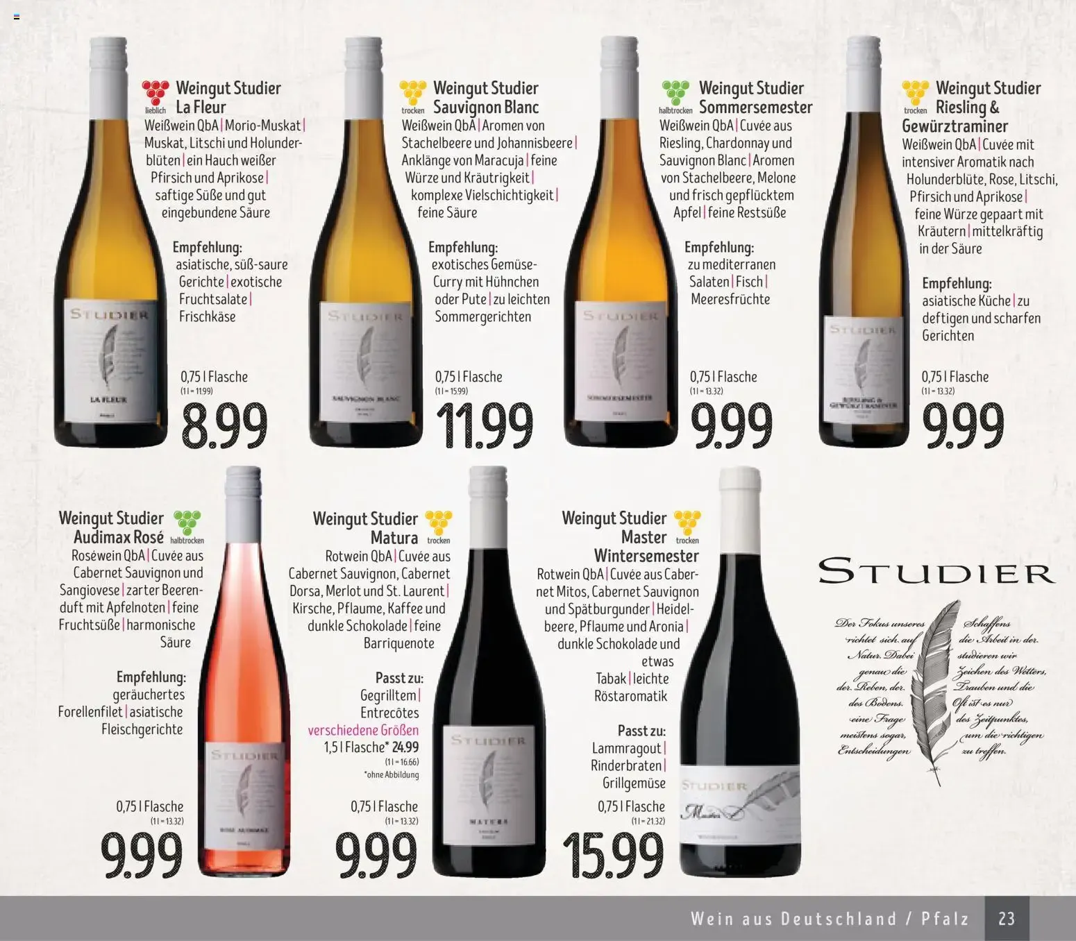 Struves Weinkatalog: Weine & Spirituosen 2025-2026 von 1. Januar bis 31. Dezember 2026 - Prospekt seite 23