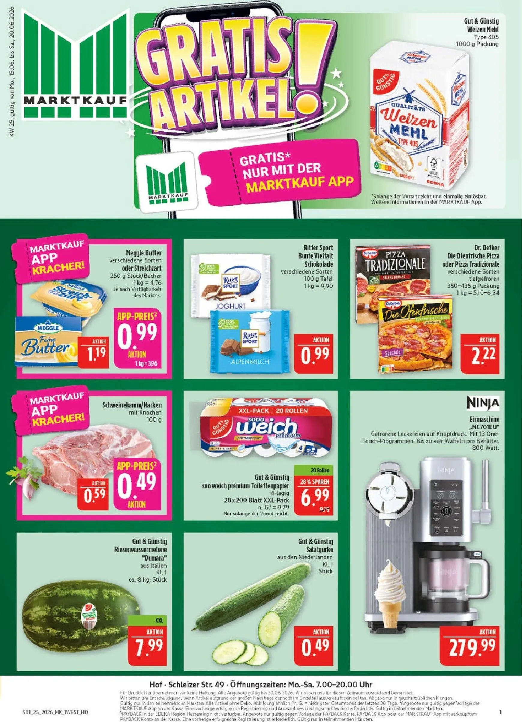 Marktkauf Prospekt nächste Woche – von Montag 15.06.2026 bis Samstag 20.06.2026 von 15. Juni bis 20. Juni 2026 - Prospekt seite 1