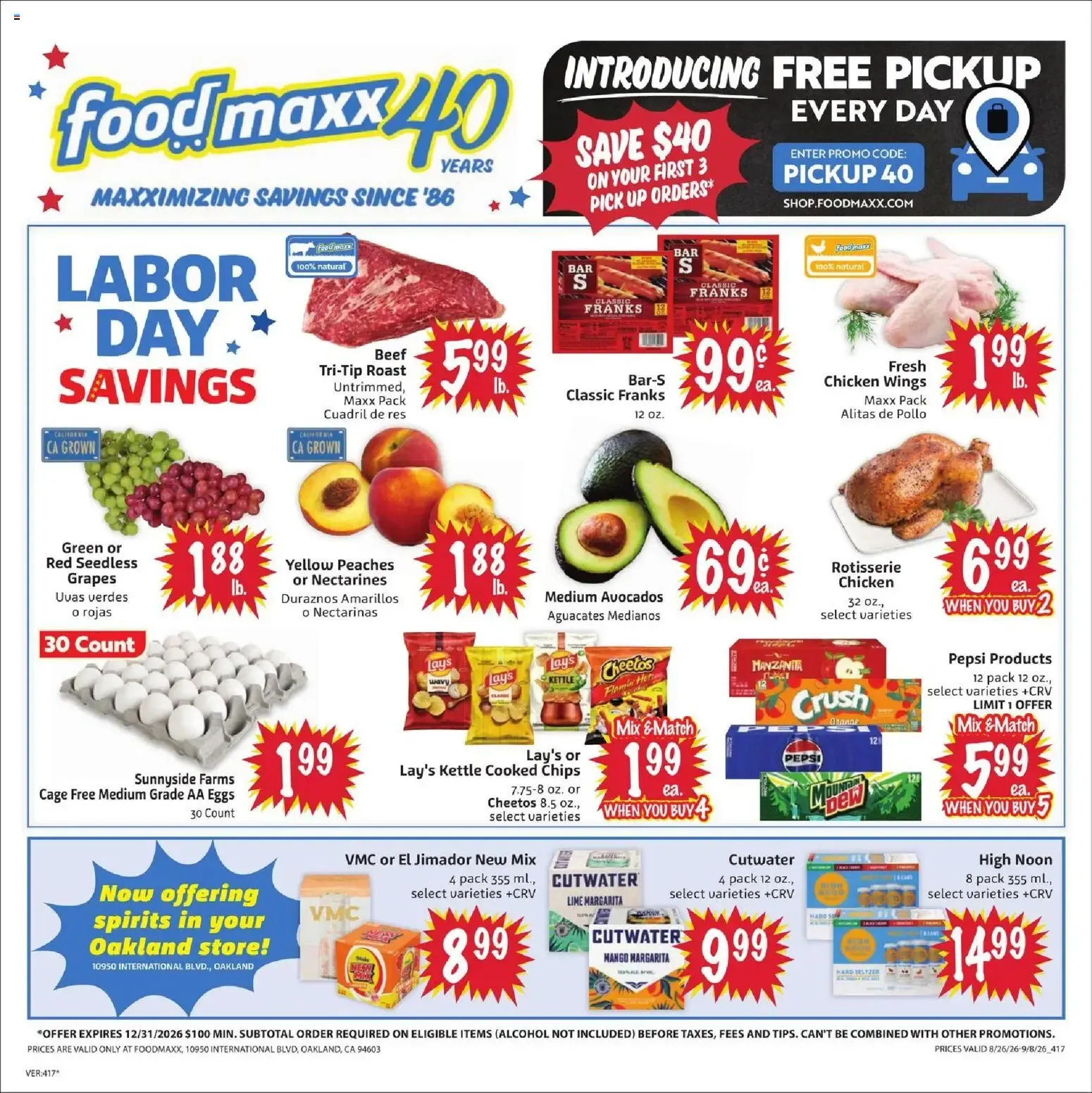 Weekly ad FoodMaxx Weekly Ad - CA (08/26 - 09/08 2026) - Flyer from August 26 to September 8 2026 - Page 1