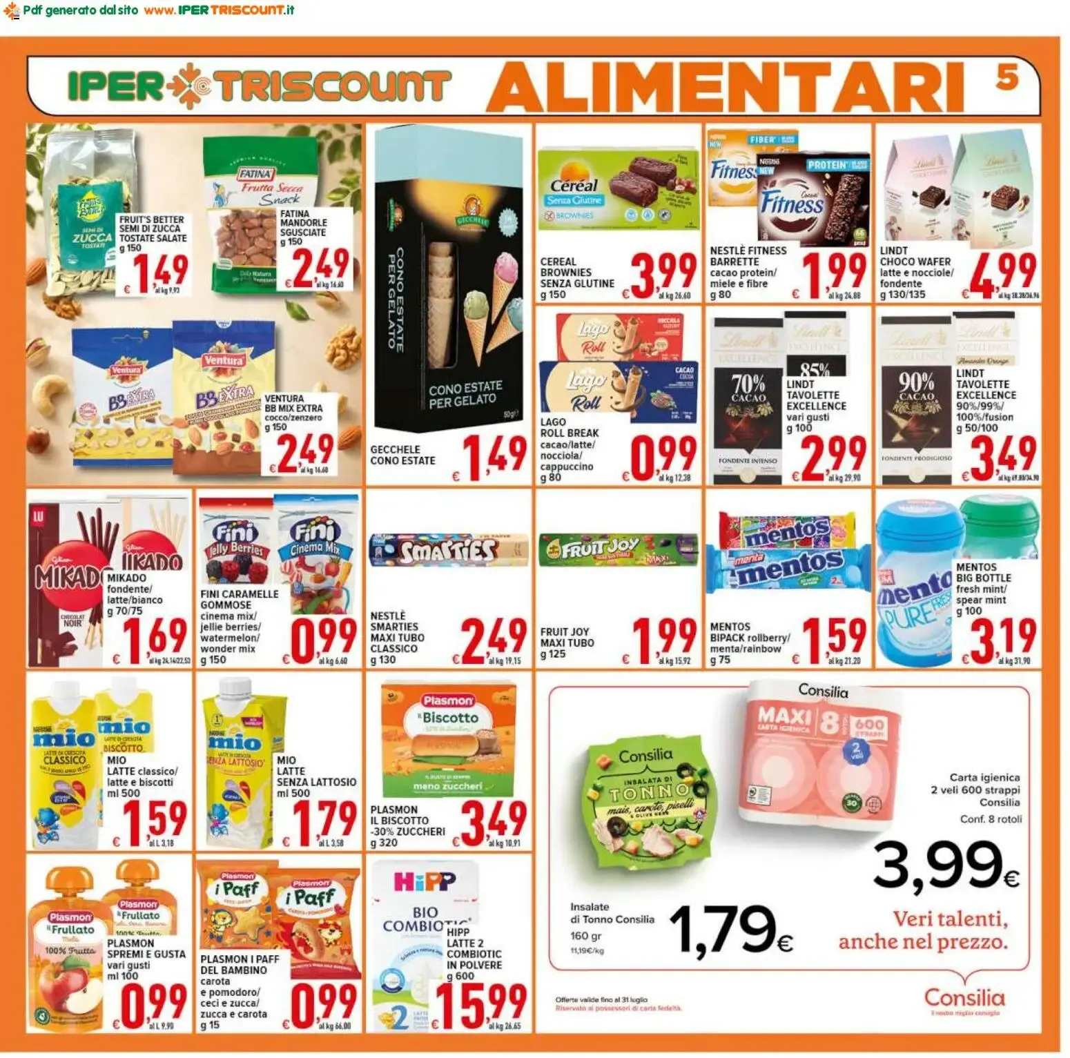 Ipertriscount Supermercati - Scorta Vacanze! da 10 luglio a 21 luglio di 2026 - Pagina del volantino 5