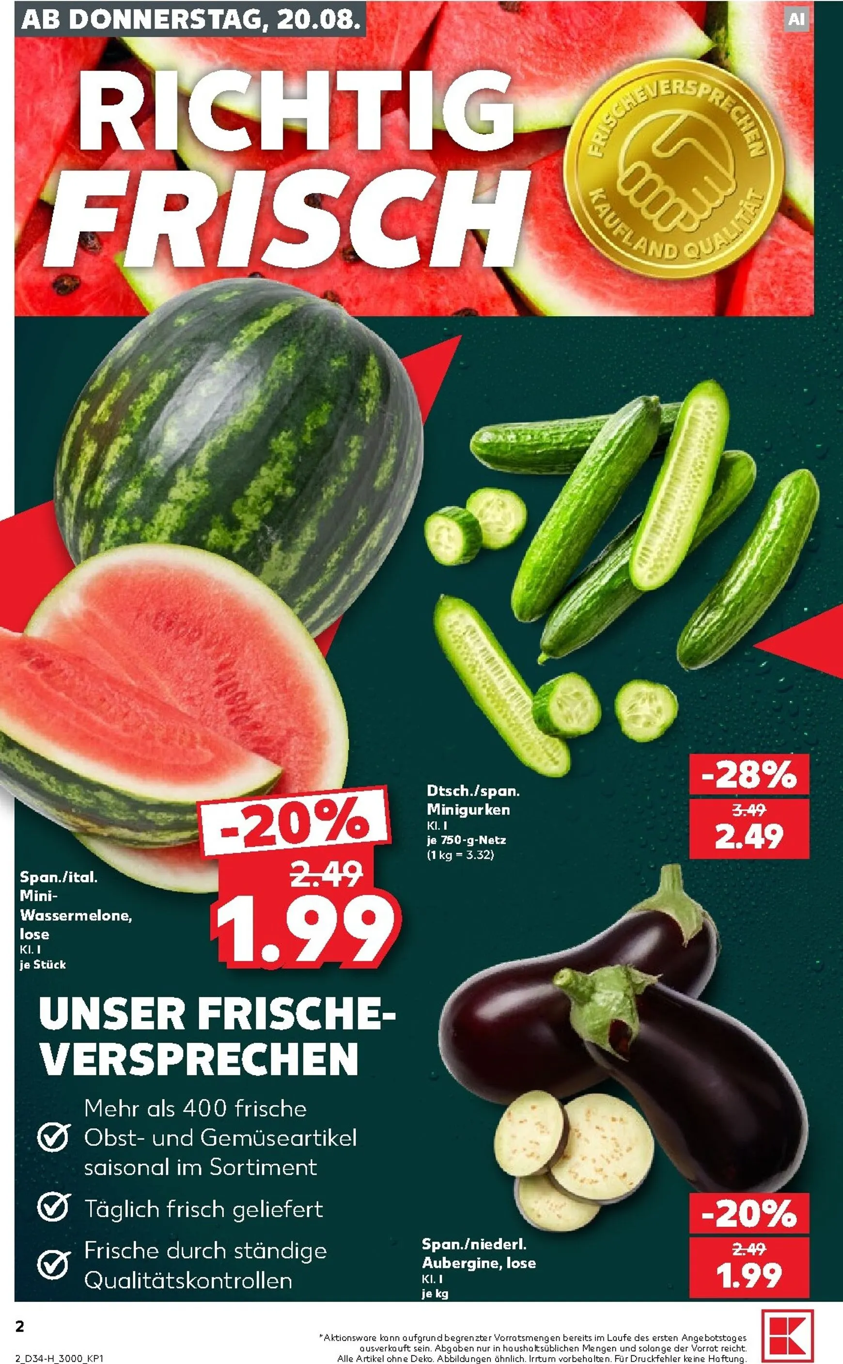 Kaufland - Neckarsulm Prospekt nächste Woche – von Donnerstag 20.08.2026 bis Mittwoch 26.08.2026 von 20. August bis 26. August 2026 - Prospekt seite 2