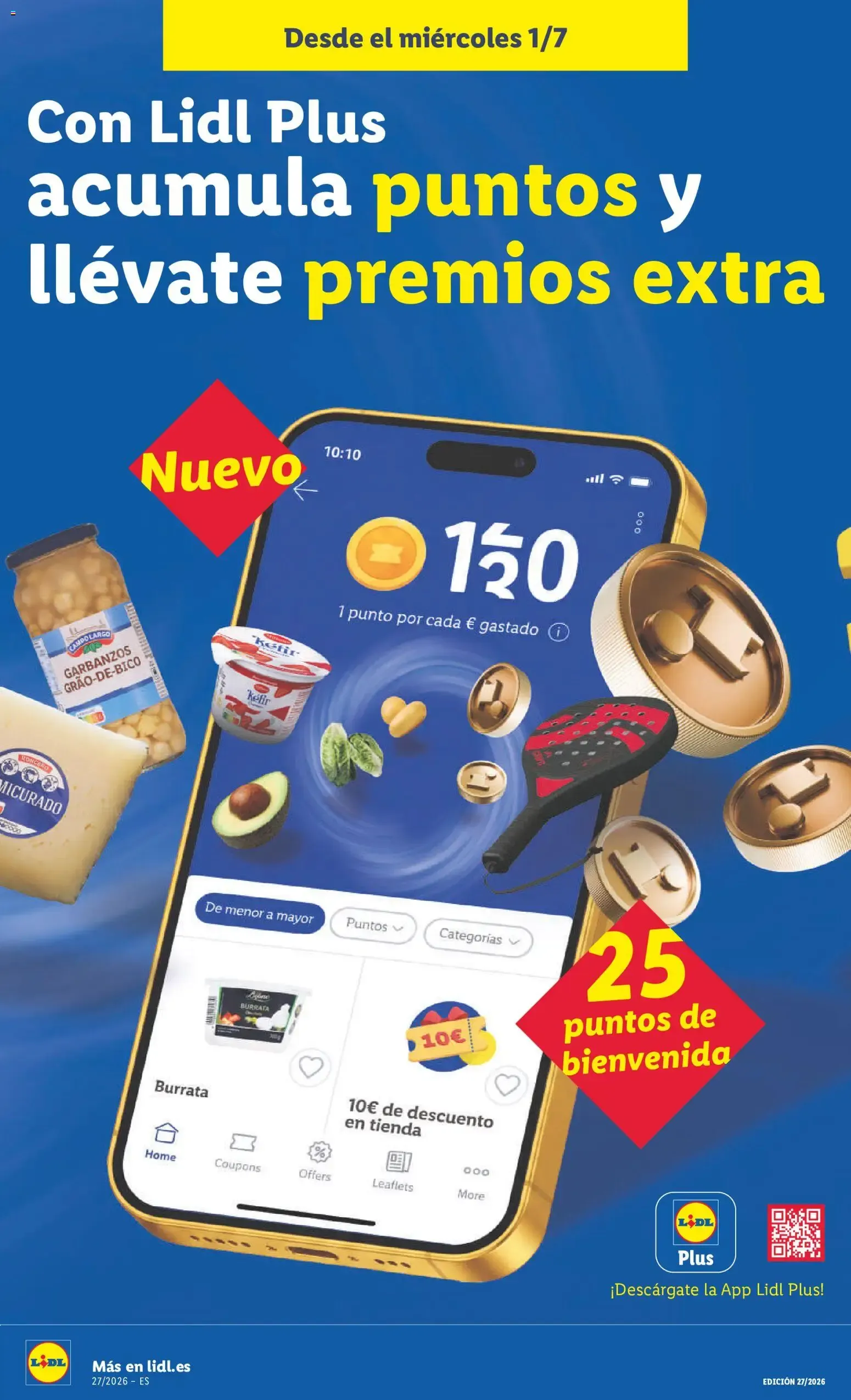 Catálogo de Con Lidl Plus acumula puntos y llévate premios extra 1 de julio al 5 de julio 2026 - Página 1