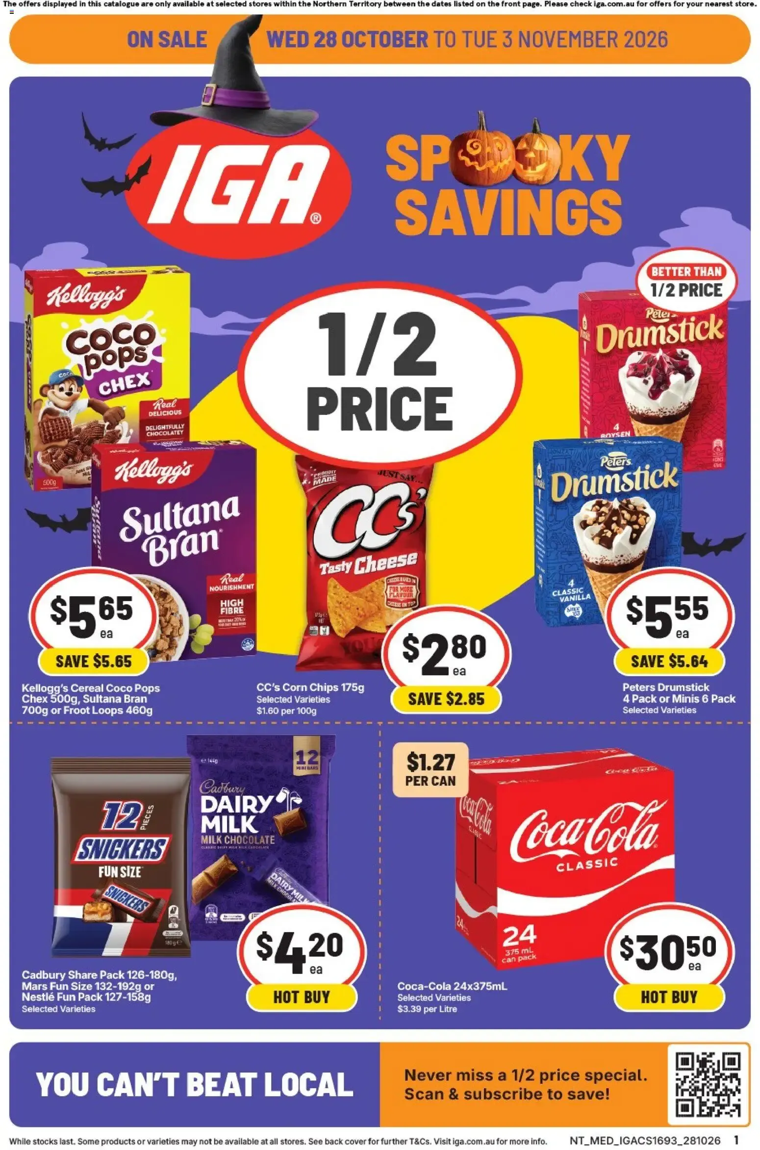 IGA Spooky Savings - Catalogue valid from 28 October to 3 November 2026 - page 1