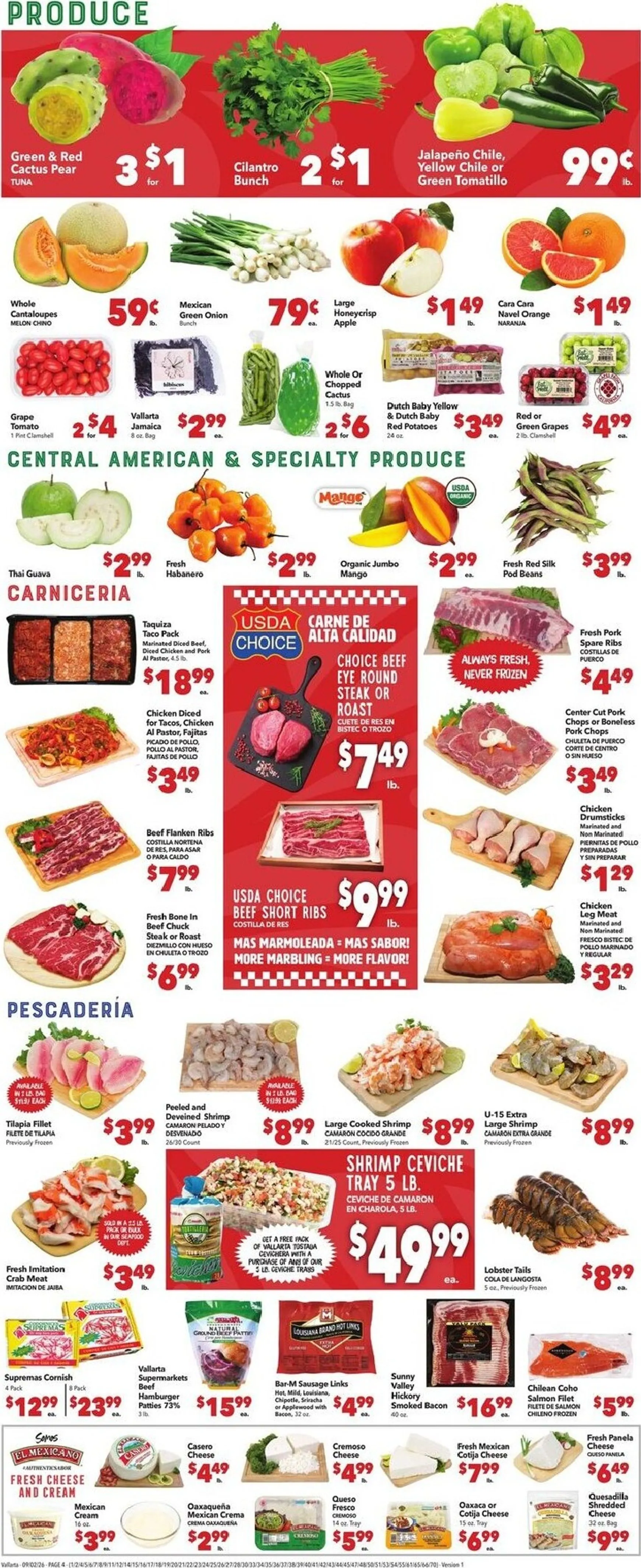 Weekly ad Current Vallarta leaflet valid from Wednesday 09/02/2026 to Tuesday 09/08/2026 from September 2 to September 8 2026 - Page 4