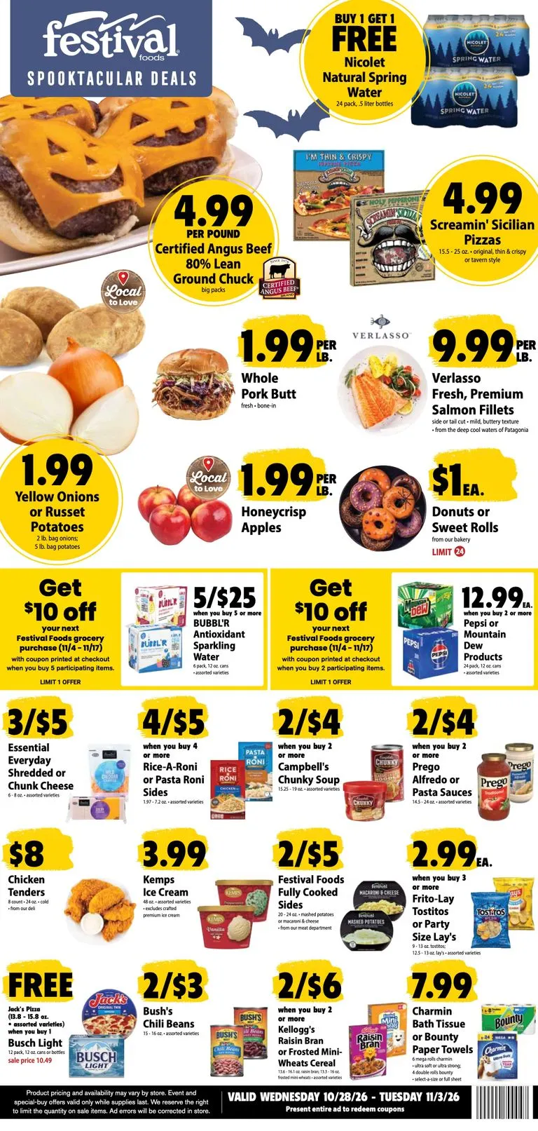 Weekly ad Festival Foods Spooktacular Deals from October 28 to November 3 2026 - Page 1