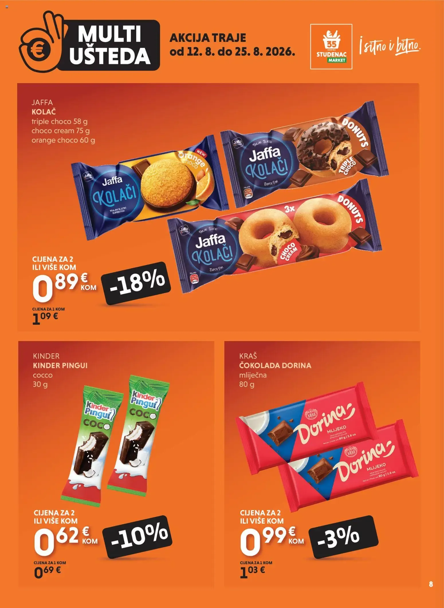 Katalog UZMI VIŠE, PLATI MANJE - MULTI UŠTEDA od 12. kolovoza do 25. kolovoza 2026. - Pregled Stranica 8