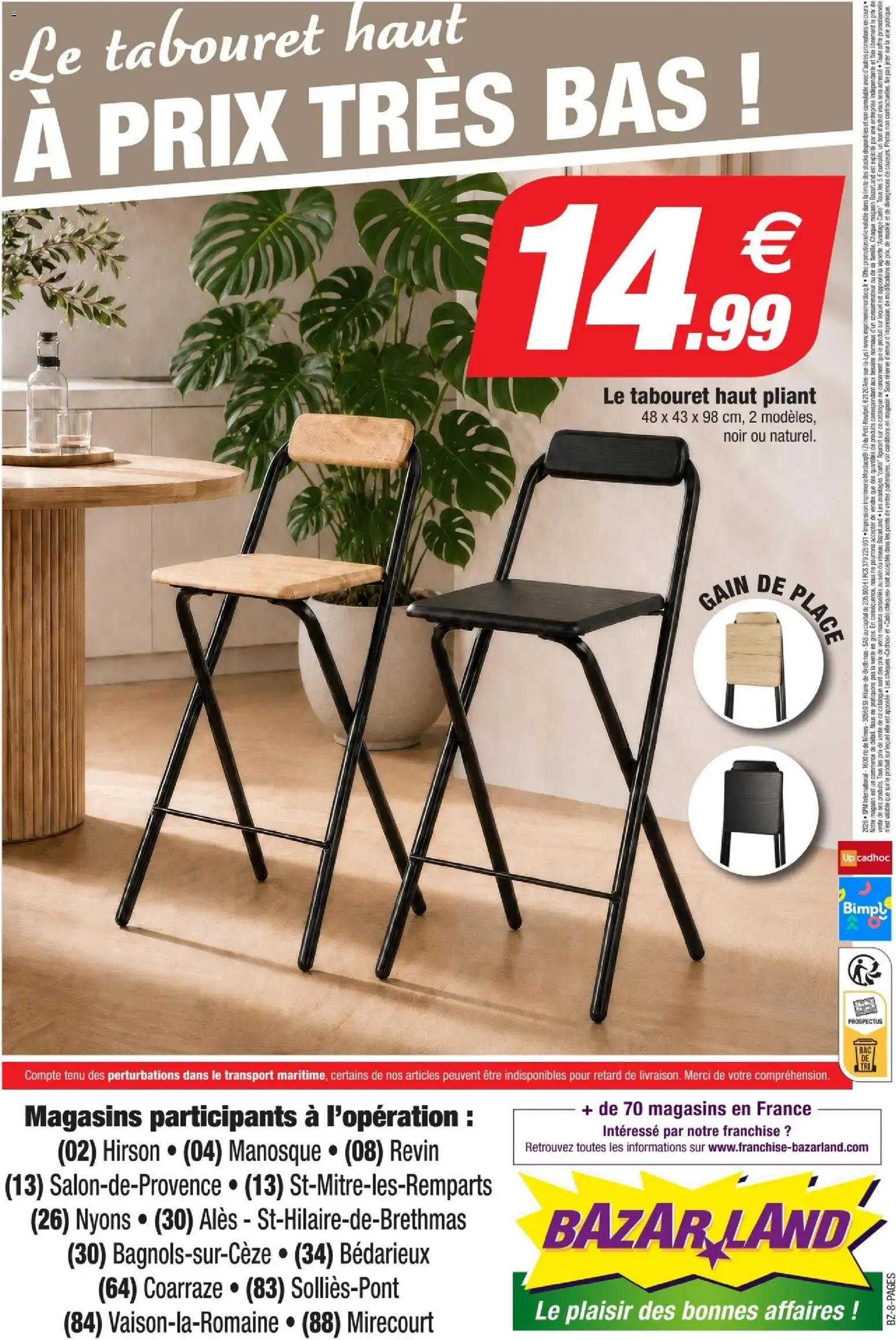 Tout pour aménager à petits prix! - Bazarland du 22 juillet au 9 août 2026 - Catalogue page 8