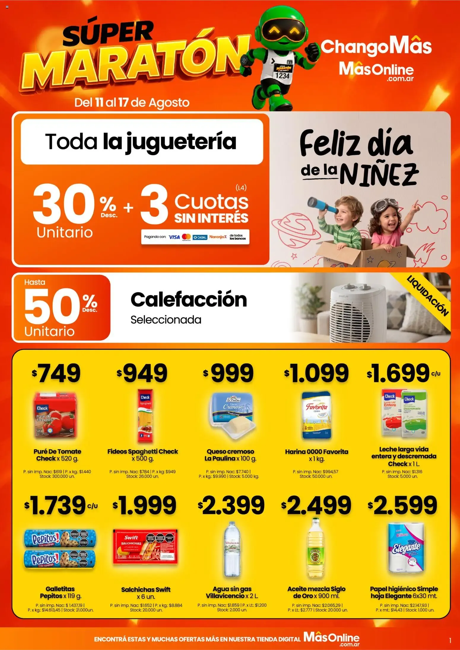 Ofertas de Súper Maratón Chango Más: Juguetería y ofertas 11 de agosto al 17 de agosto 2026 - Página 1 del catálogo