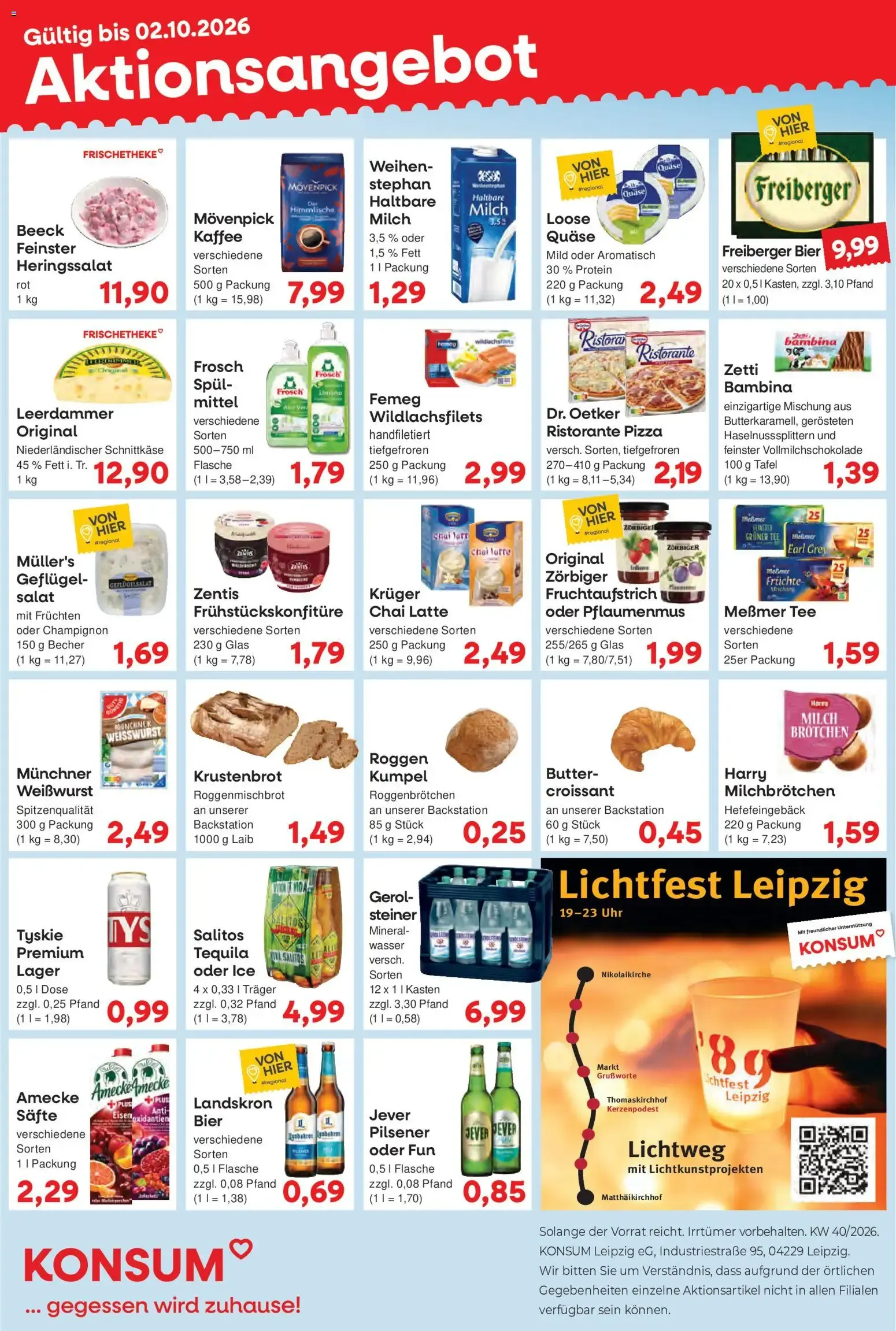 KONSUM Leipzig Prospekt vom 02.10.2026 – Angebote online