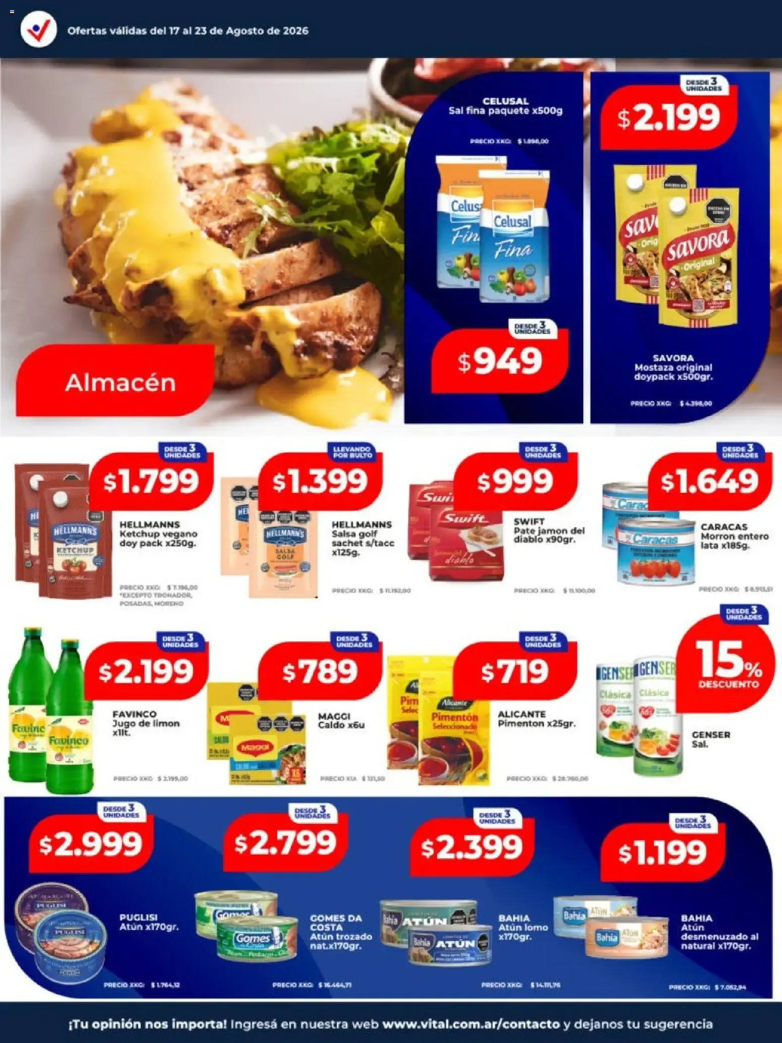 Ofertas de Vital - Ofertas || del 17/08/2026 - 23/08/2026 || Catálogo 17 de agosto al 23 de agosto 2026 - Página 18 del catálogo