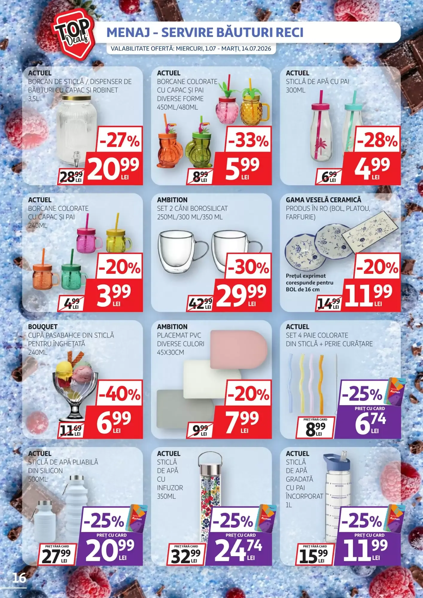 Catalog Catalog Auchan de la 1 iulie până la 14 iulie 2026 - Revista Pagina 16