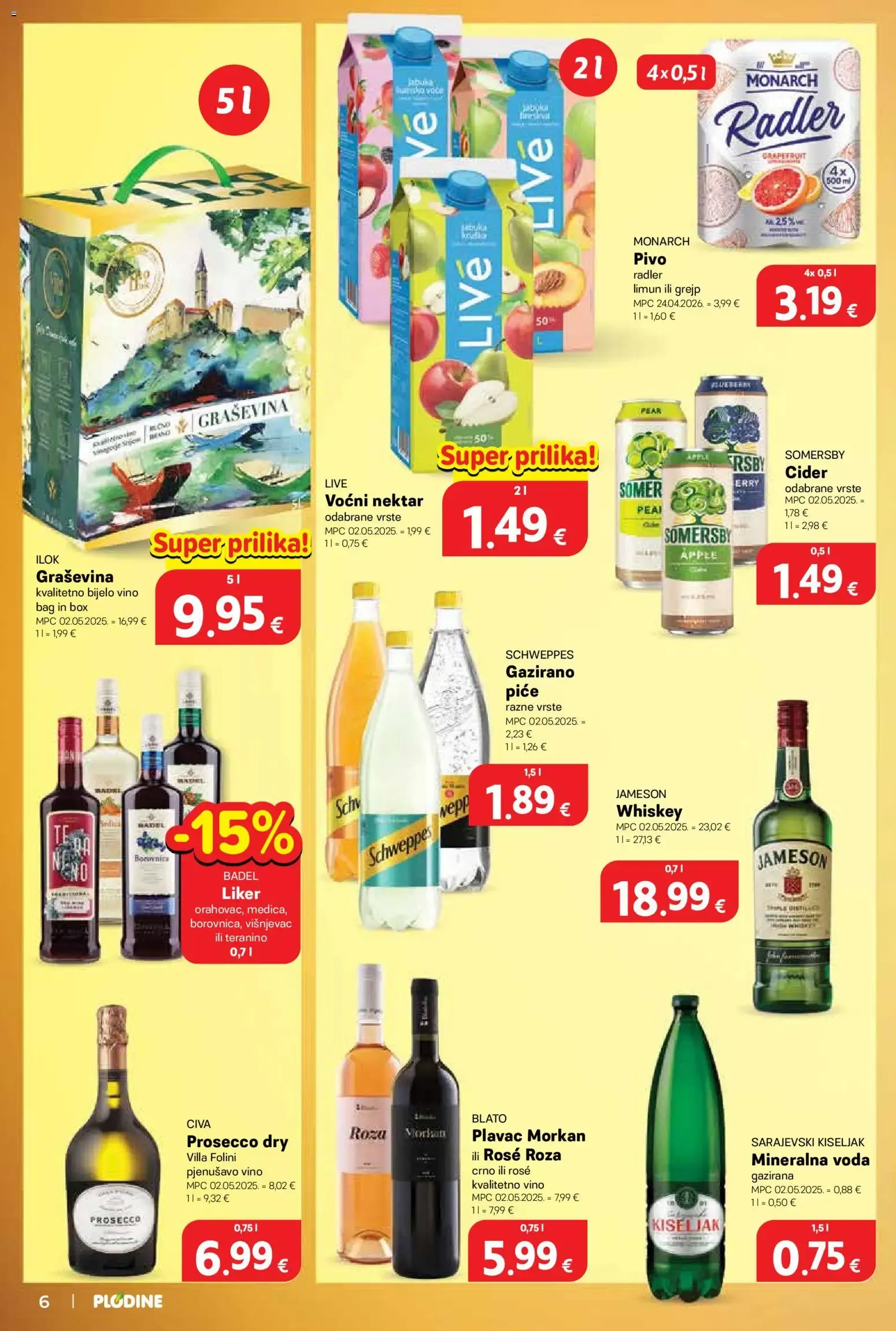 Katalog Plodine Katalog novi od 29.07.2026 na listanje > letak digitalni od 29. srpnja do 4. kolovoza 2026. - Pregled Stranica 6
