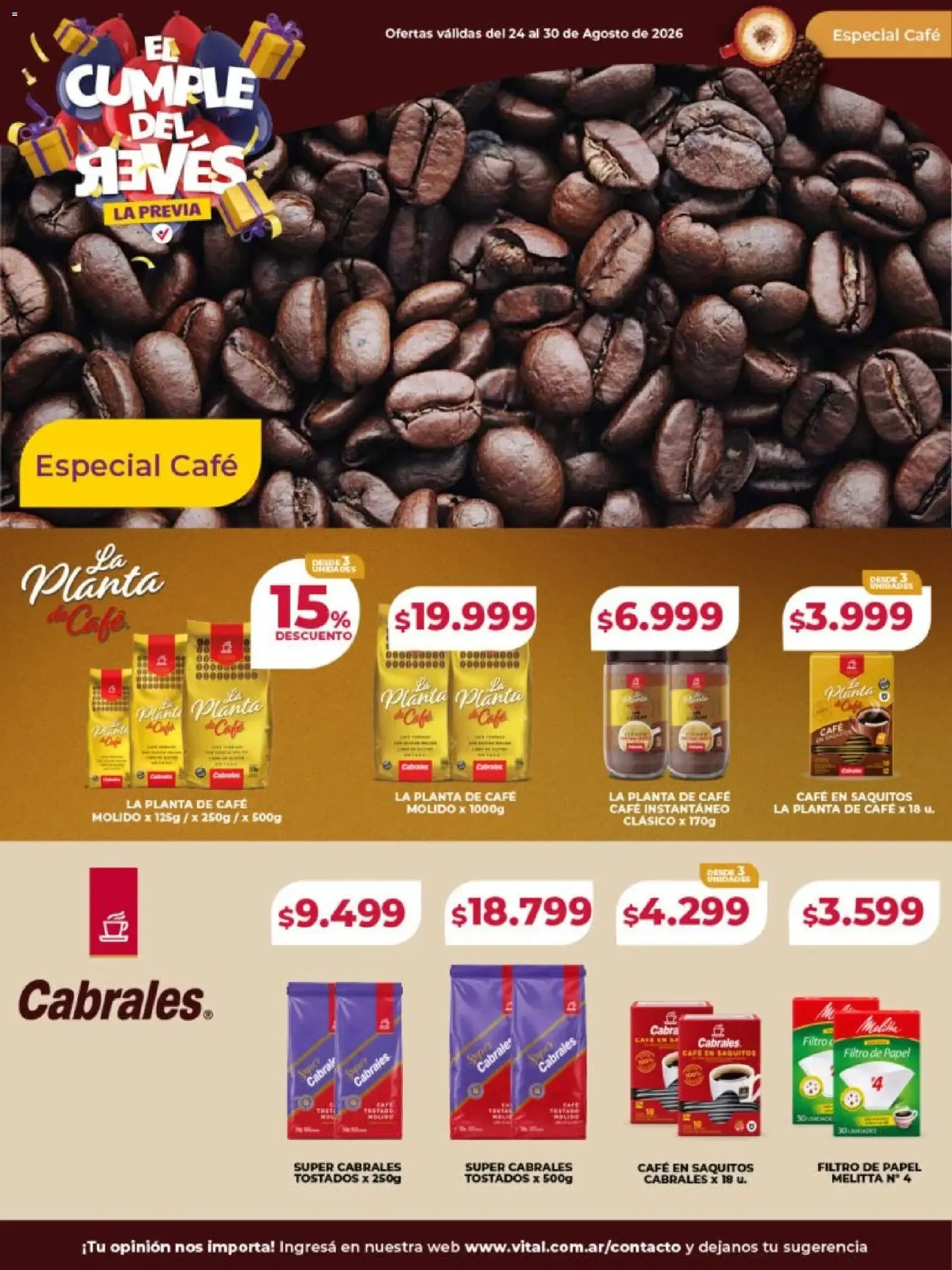 Ofertas de Vital Supermayorista - El Cumple del Revés - Ofertas 24 de agosto al 30 de agosto 2026 - Página 17 del catálogo