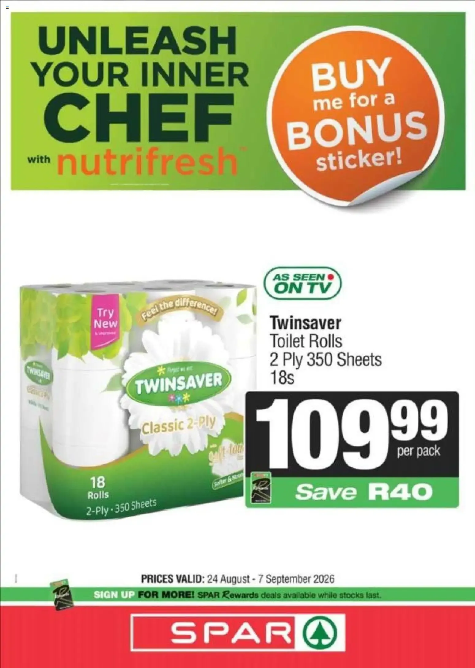 SPAR - Unleash Your Inner Chef with Nutrifresh from 24 August to 7 September 2026 - Catalogue Page 8