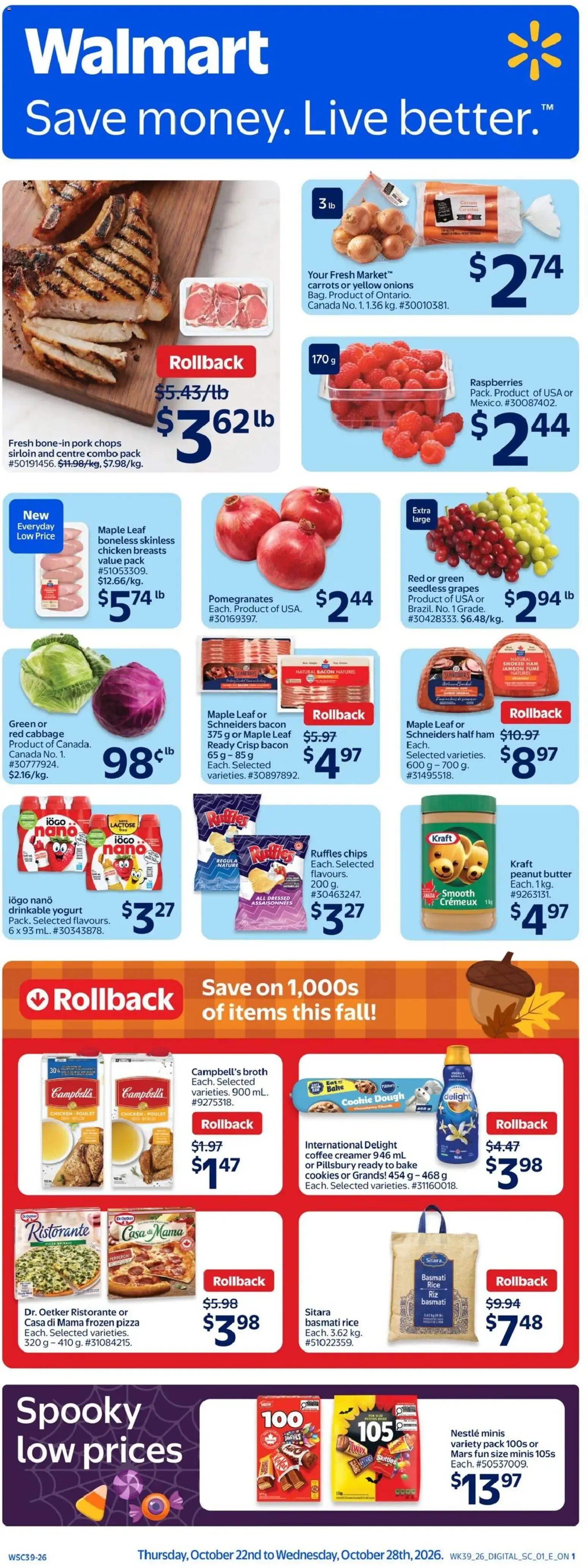 Walmart weekly flyer from Oct 22, 2026 > weekly specials & deals from October 22 to October 28 2026 - flyer page 1