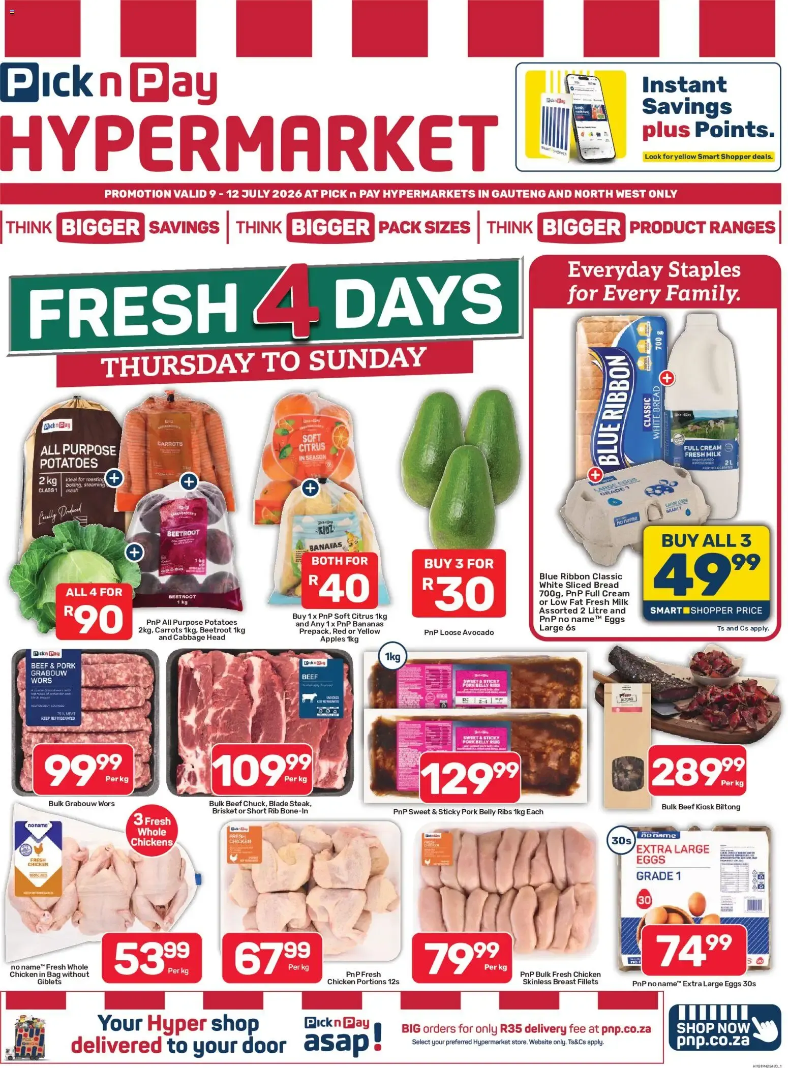 Pick n Pay Inland Provinces - Hypermarket Fresh Specials (09/07/2026 - 12/07/2026) Online from 9 July to 12 July 2026 - Catalogue Page 1