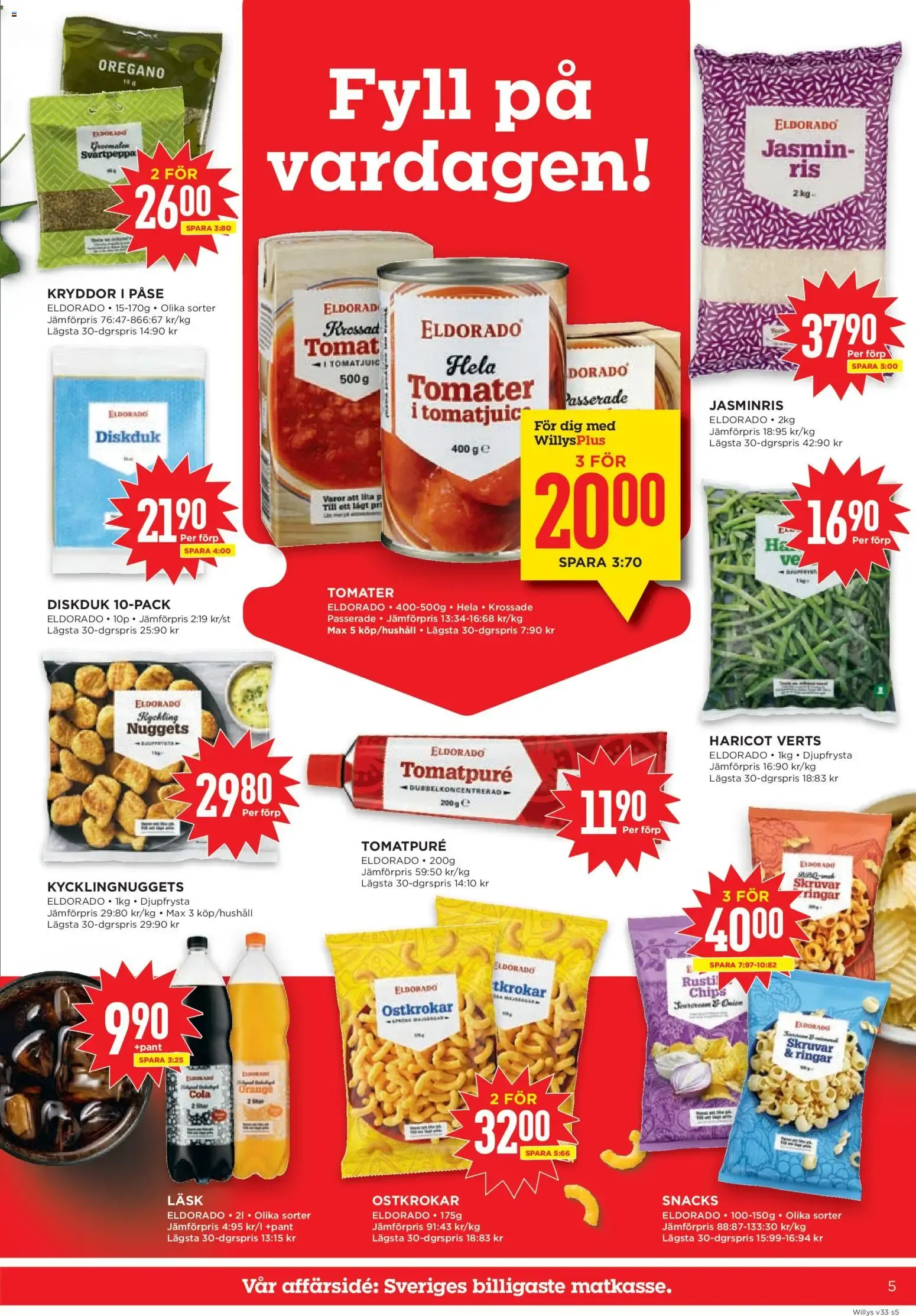 Willys erbjudanden från 02/08/2026 - 16/08/2026 > Reklamblad nuvarande rabatter från 10 augusti till 16 augusti 2026 - Reklamblad sidor 5