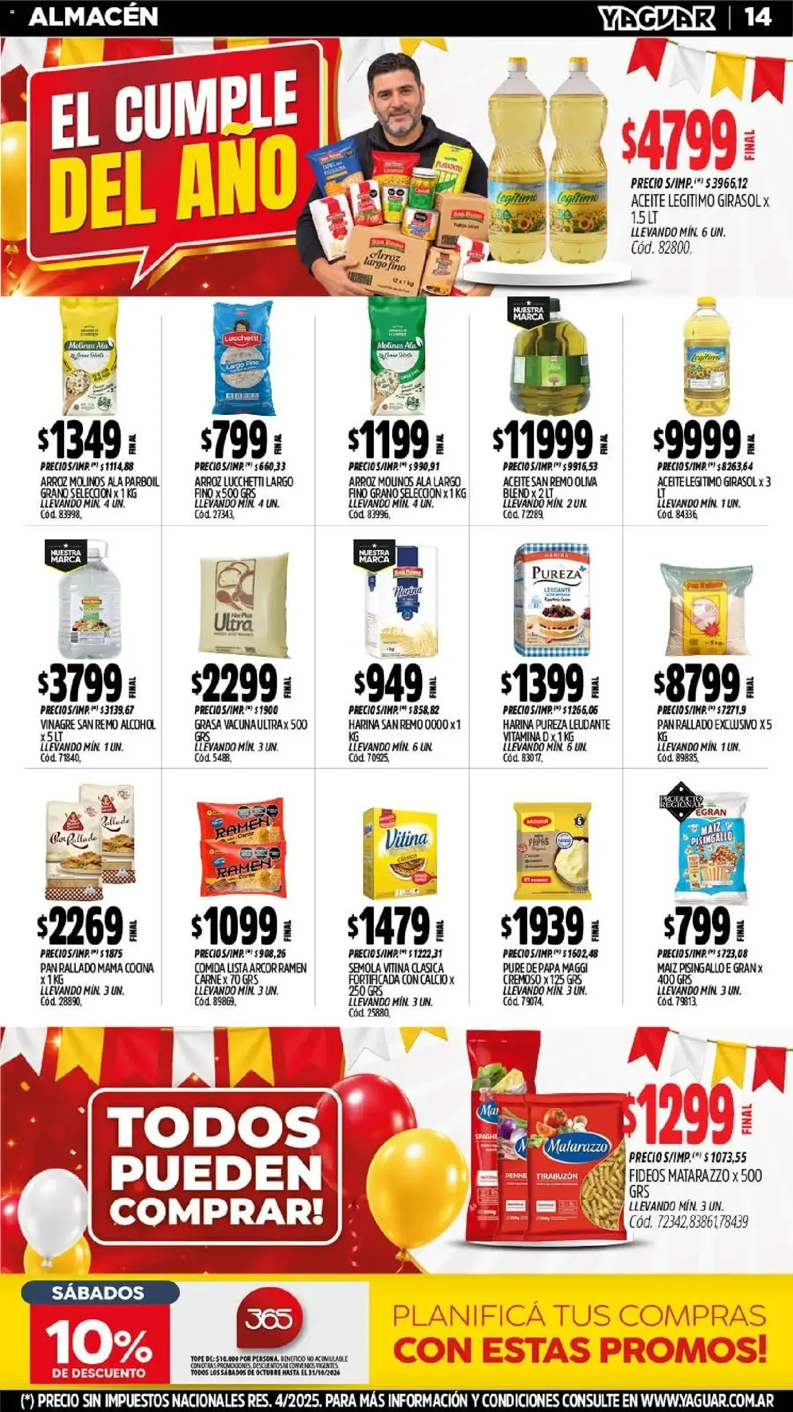 Ofertas de Mayorista Yaguar - El Cumple del Año 38 5 de octubre al 11 de octubre 2026 - Página 12 del catálogo
