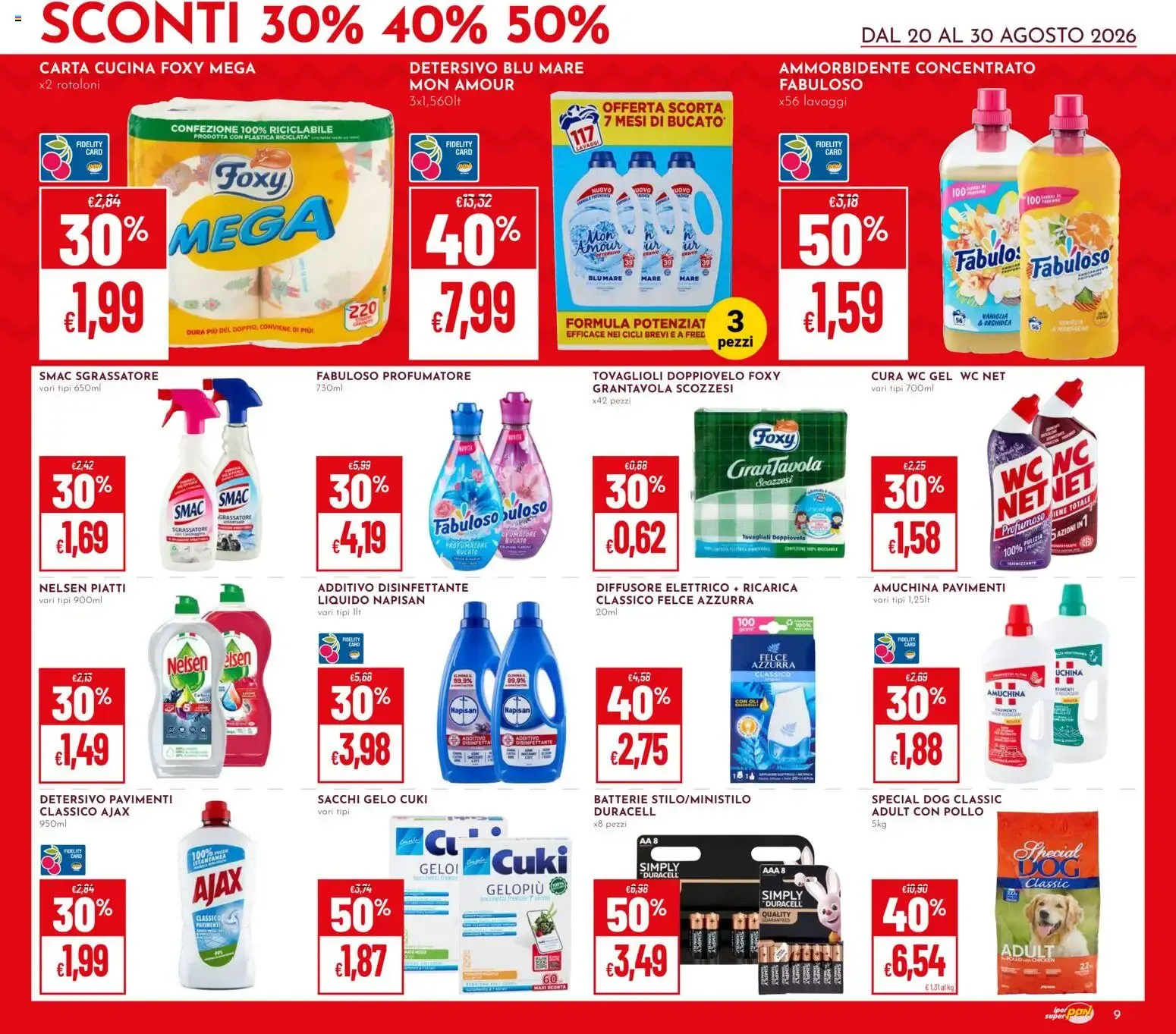 Iper Pan & Super Pan: Sconti 30%, 40%, 50% da 20 agosto a 30 agosto di 2026 - Pagina del volantino 9