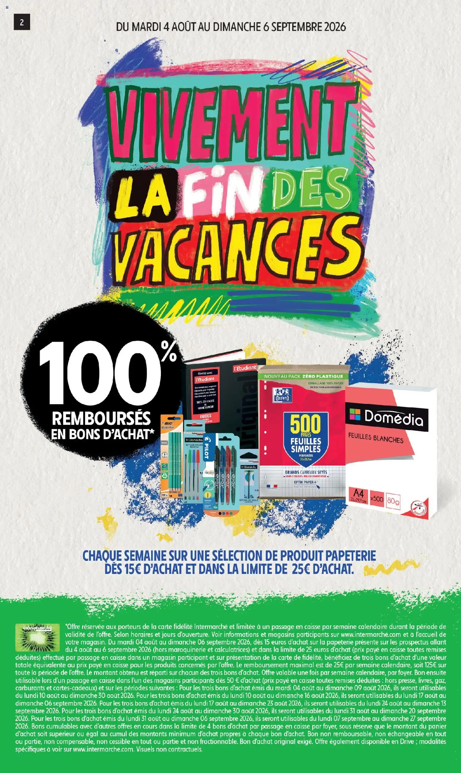 Intermarché vivement la fin des vacances à partir du 04/08/2026 - promo en ligne du 4 août au 6 septembre 2026 - Catalogue page 2