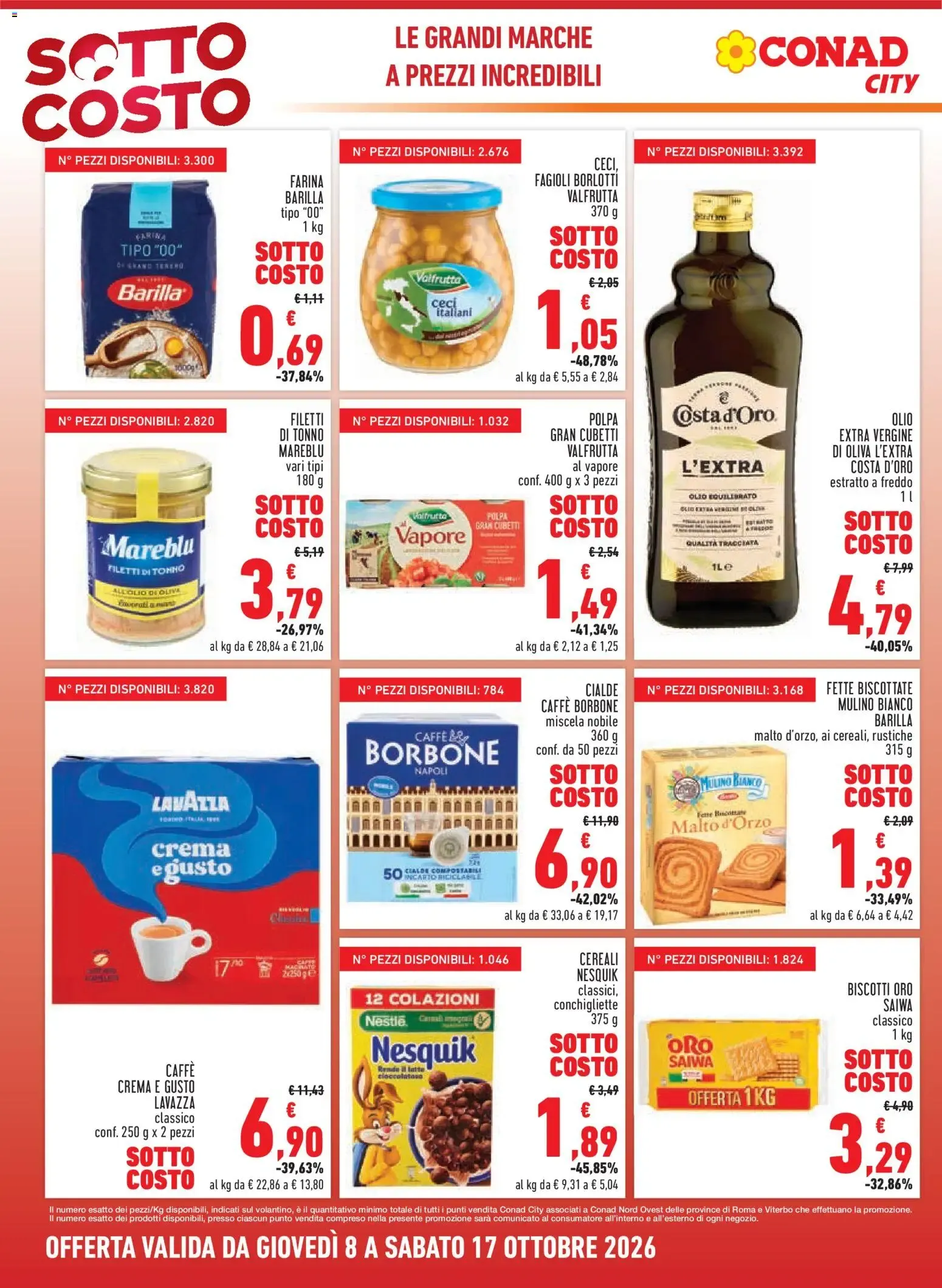 Conad City - Sotto Costo da 8 ottobre a 17 ottobre di 2026 - Pagina del volantino 4