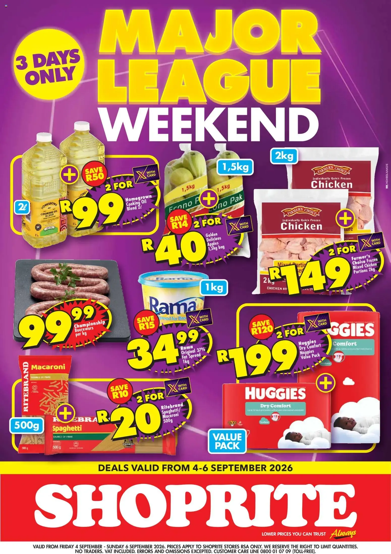 Shoprite - Major Weekend Deals (04/09/2026 - 06/09/2026) → Online Catalogue from 4 September to 6 September 2026 - Catalogue Page 1