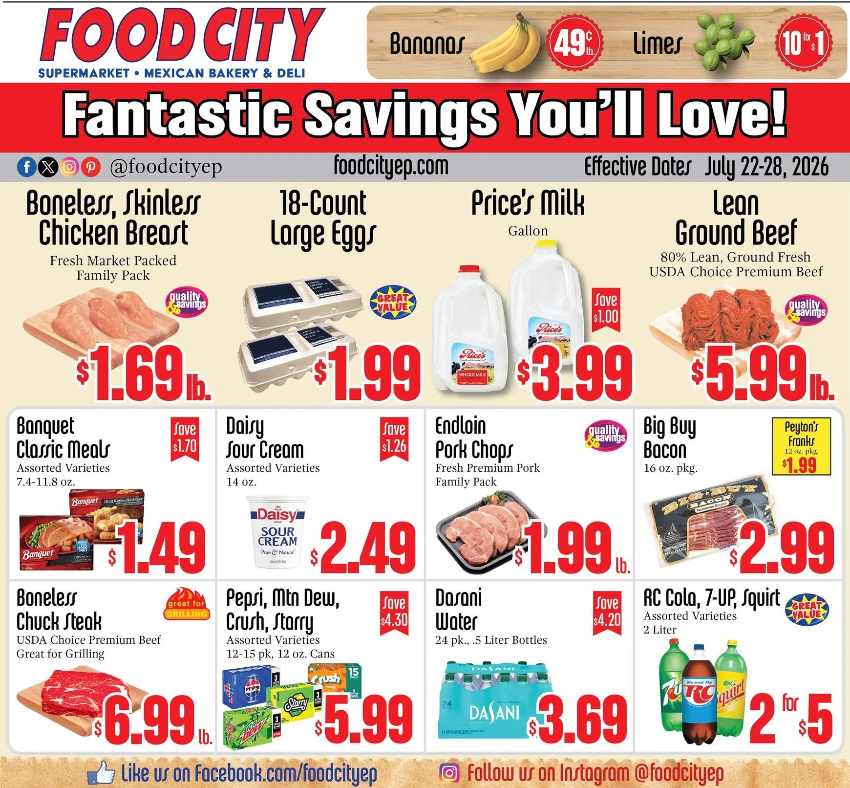 Weekly ad Current Food City leaflet valid from Wednesday 07/22/2026 to Tuesday 07/28/2026 from July 22 to July 28 2026 - Page 1