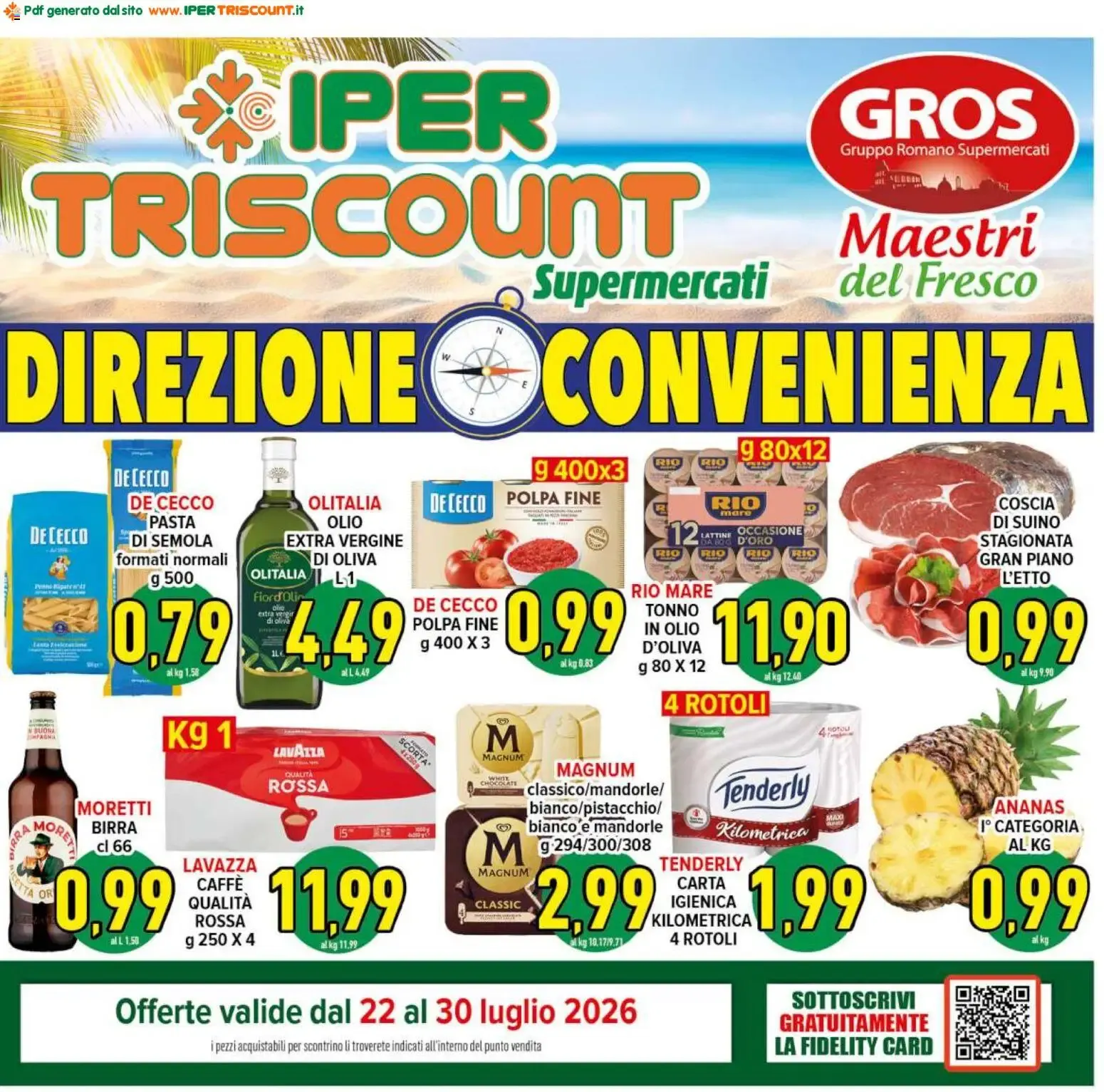 Ipertriscount volantino dal 22/07/2026 - online Offerte da 22 luglio a 30 luglio di 2026 - Pagina del volantino 1