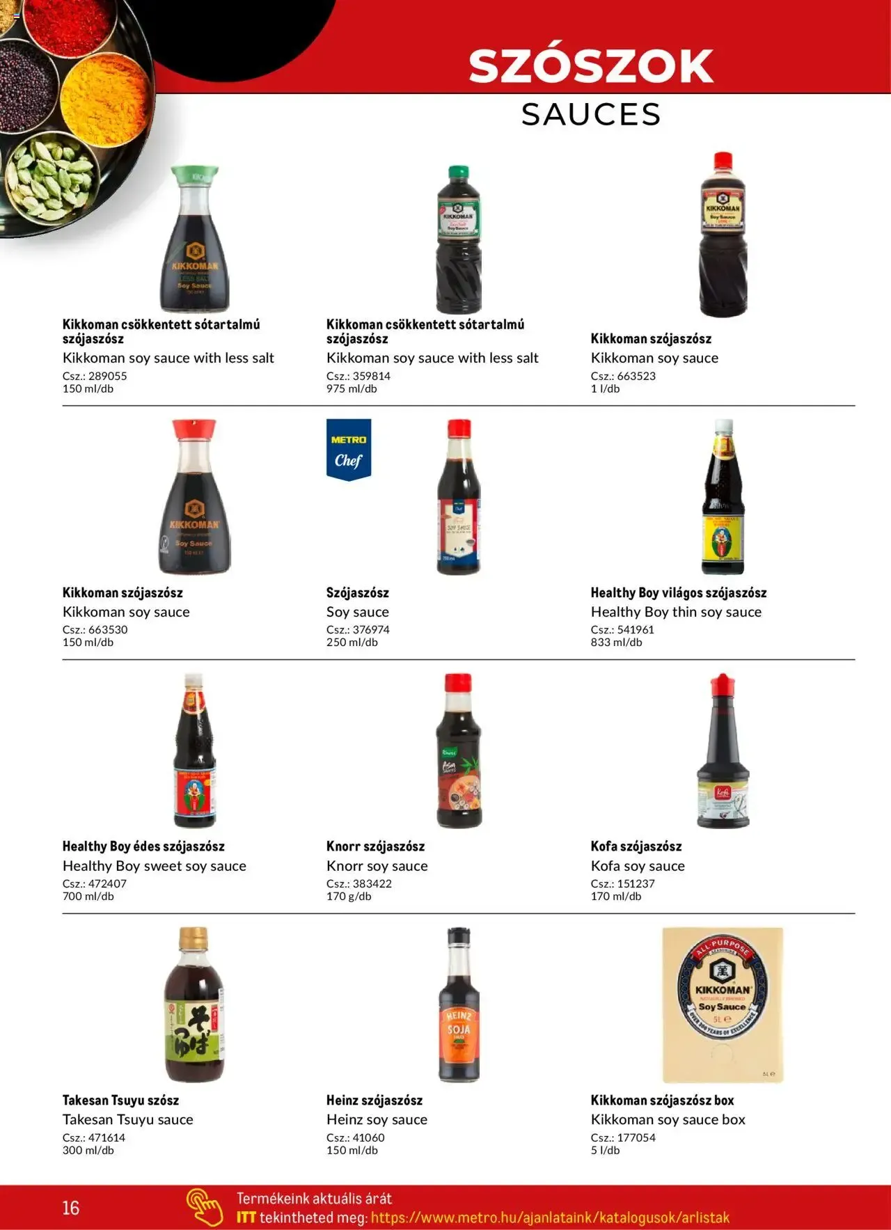 Katalógus ÁZSIAI ÍZEK A TÁVOL-KELET KONYHÁJA / ASIA FLAVORS OF THE ORIENT május 2.-tól december 31.-ig 2026. - Oldal 16