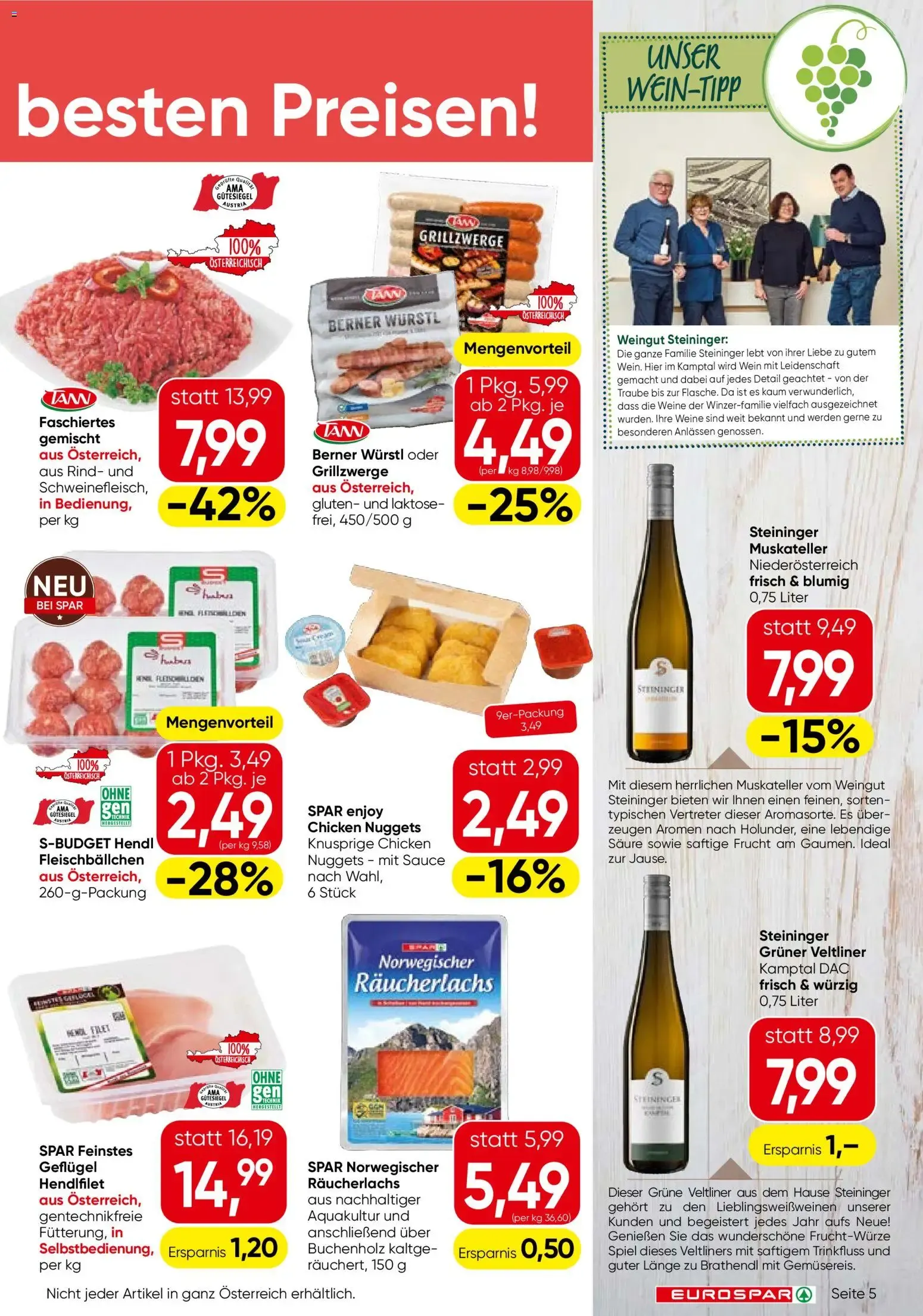 Eurospar Flugblatt von 08.10.2026 - Aktuelle Angebote von 8. Oktober bis 21. Oktober 2026 - Flugblätt seite  5
