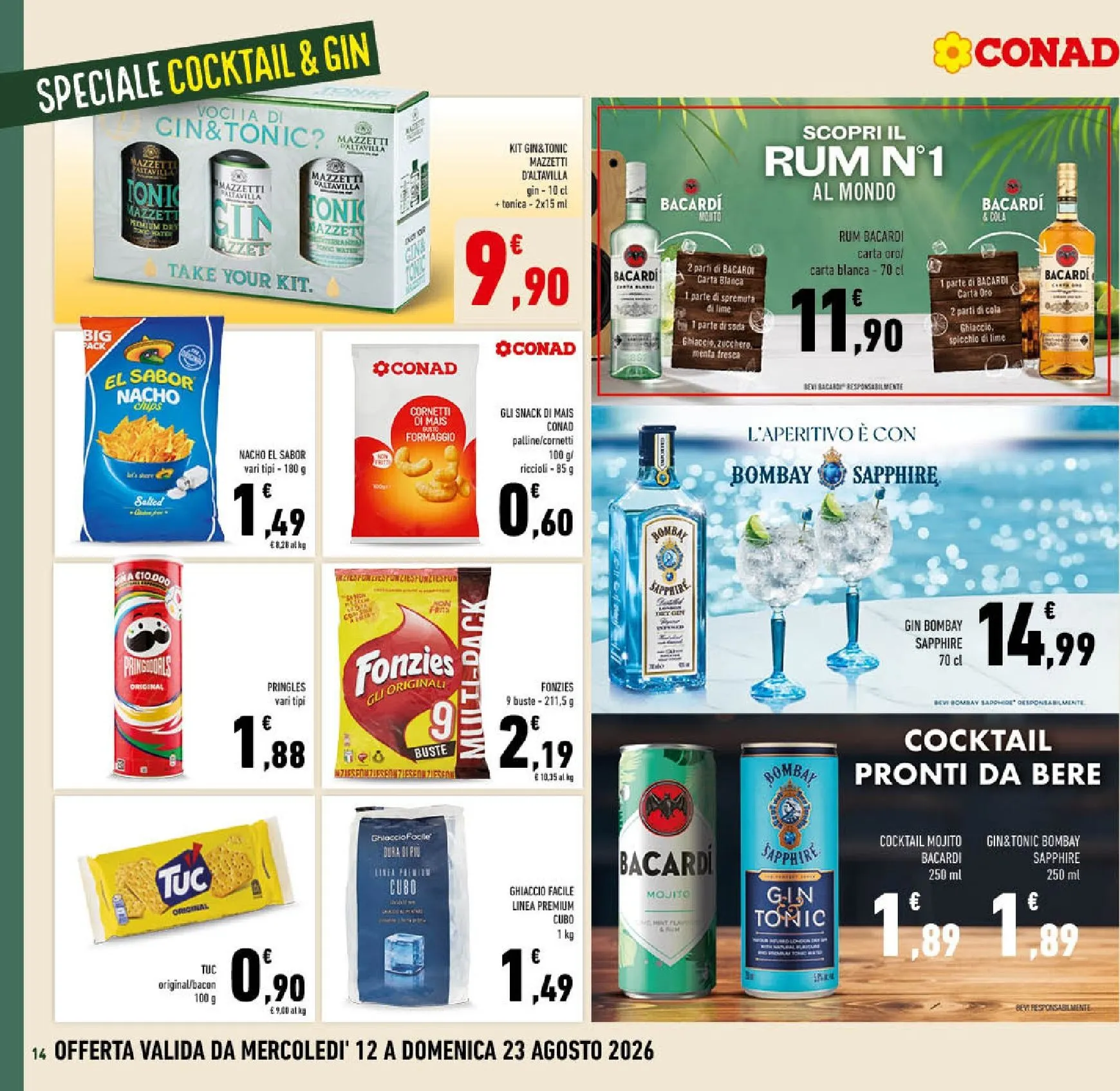 Volantino attuale di Conad valido dal mercoledì 12/08/2026 al domenica 23/08/2026 da 12 agosto a 23 agosto di 2026 - Pagina del volantino 14