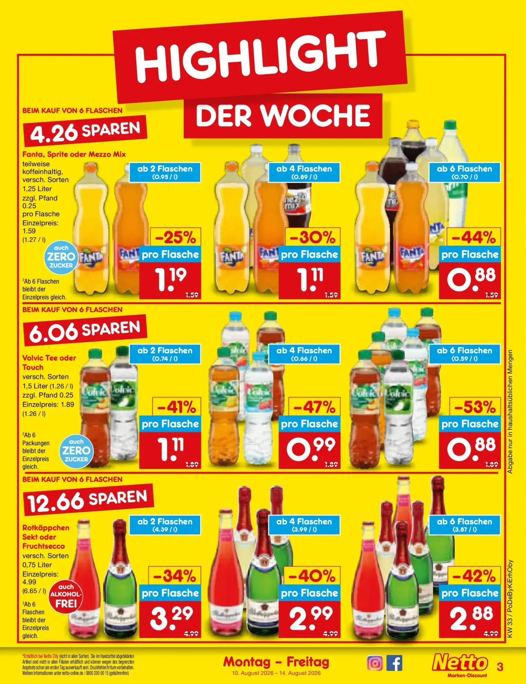 Netto Marken Discount Prospekt nächste Woche – von Montag 10.08.2026 bis Freitag 14.08.2026 von 10. August bis 14. August 2026 - Prospekt seite 3