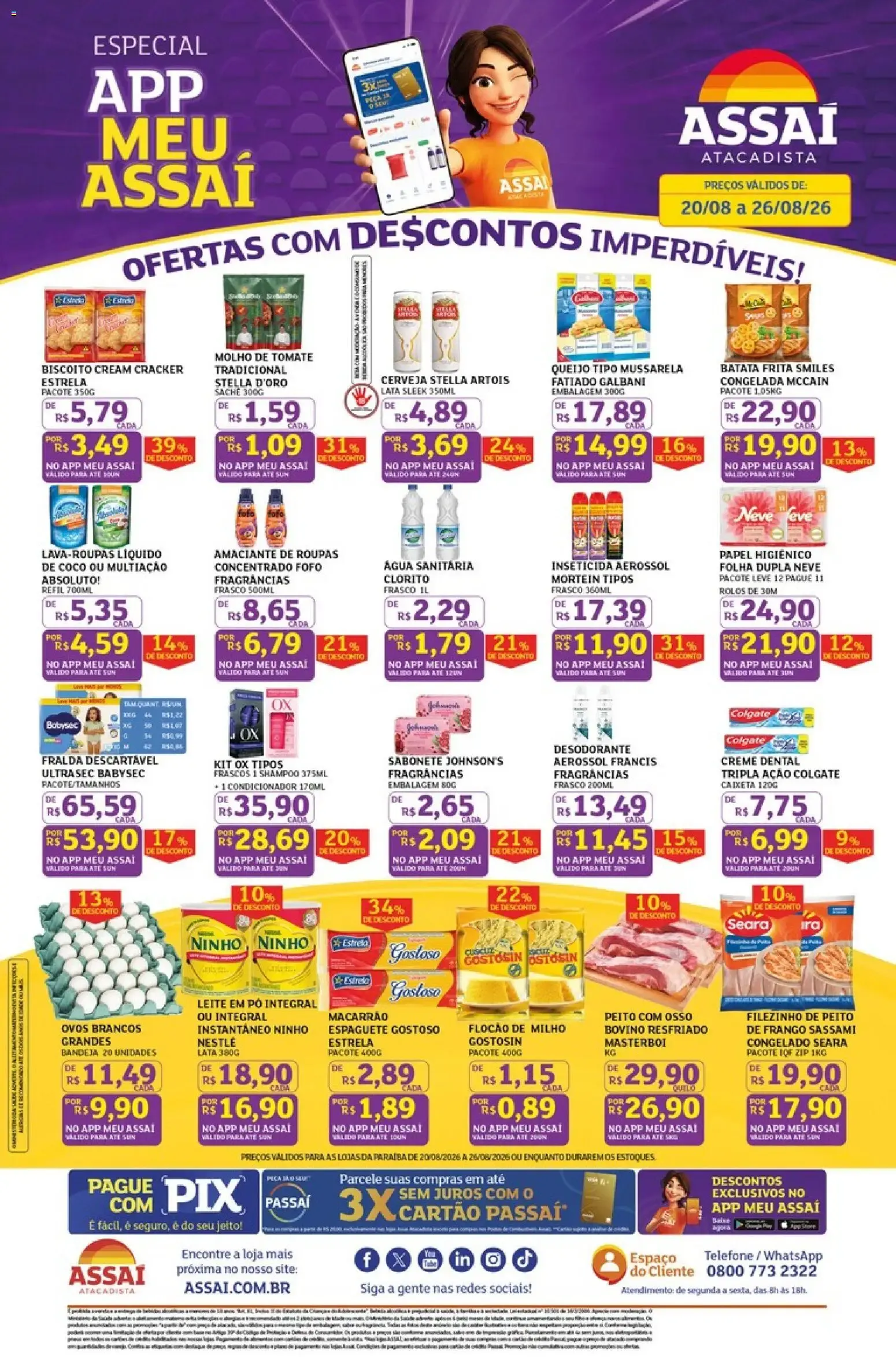 Encarte de Assaí Atacadista ofertas - PB de 20/08/2026 | Promoções Online 20 de agosto até 26 de agosto 2026 - Pagina 1