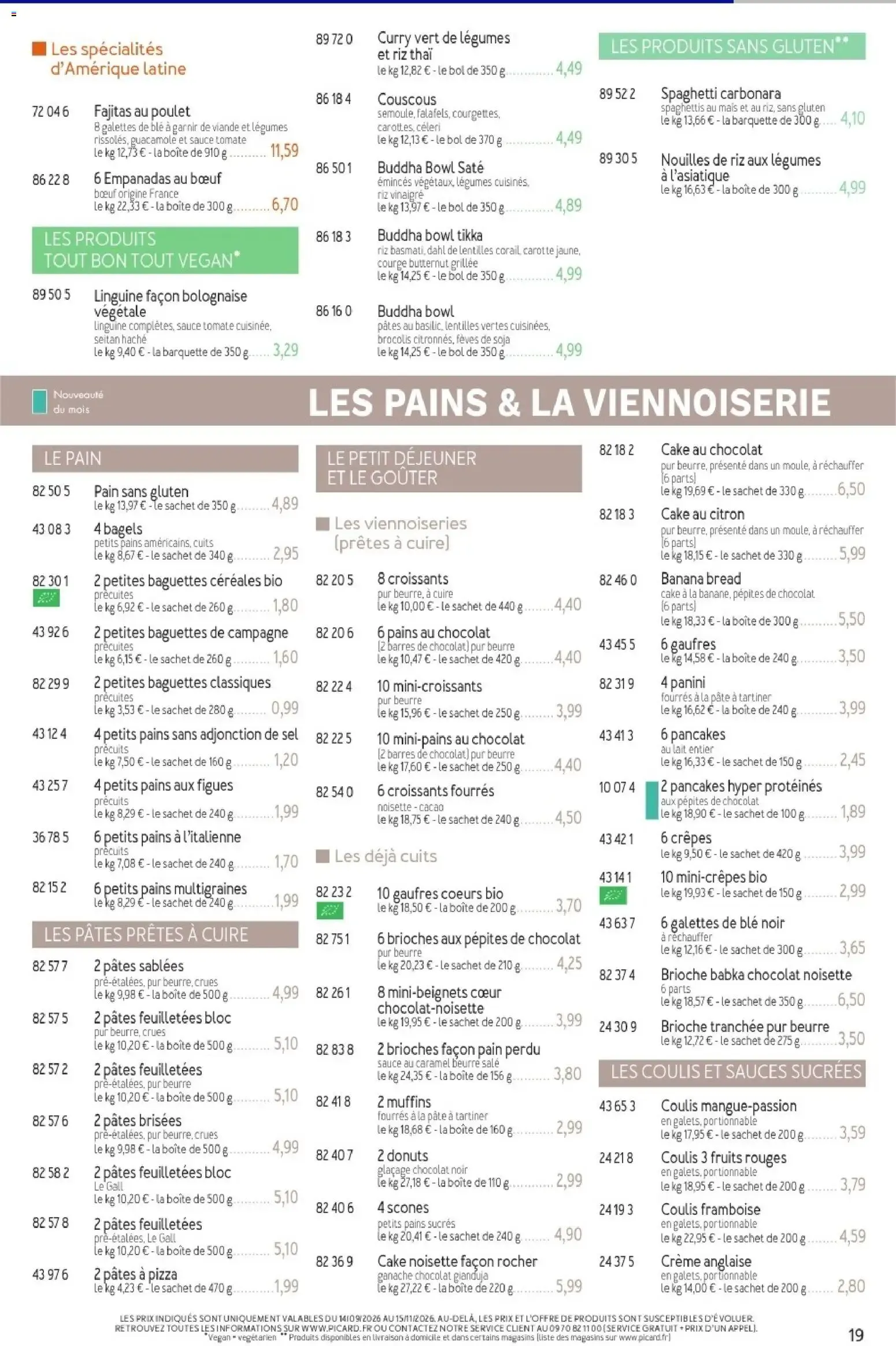 Picard - Catalogue Trimestriel à partir du 14/09/2026 - promo en ligne du 14 septembre au 15 novembre 2026 - Catalogue page 19